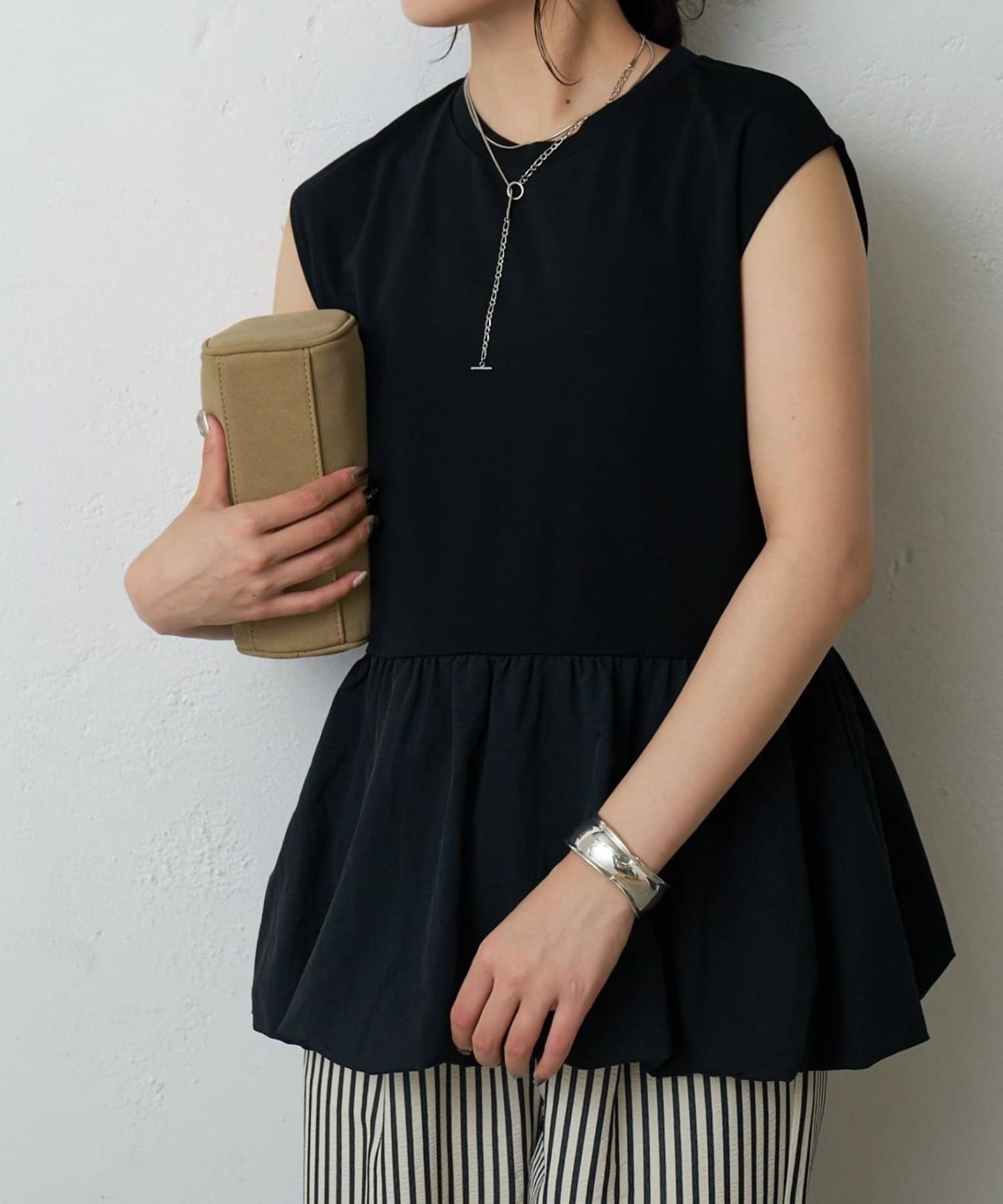 COLONY 2139(コロニー トゥーワンスリーナイン) 【リバイバル】バルーンペプラムフレンチTシャツ