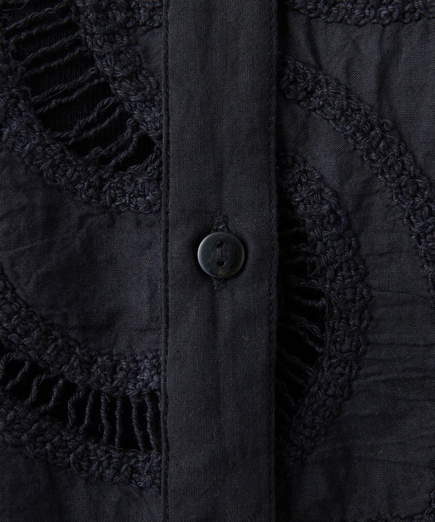 Whim Gazette(ウィム ガゼット) 【WEB限定】エンブロイダリーフレンチスリーブシャツ