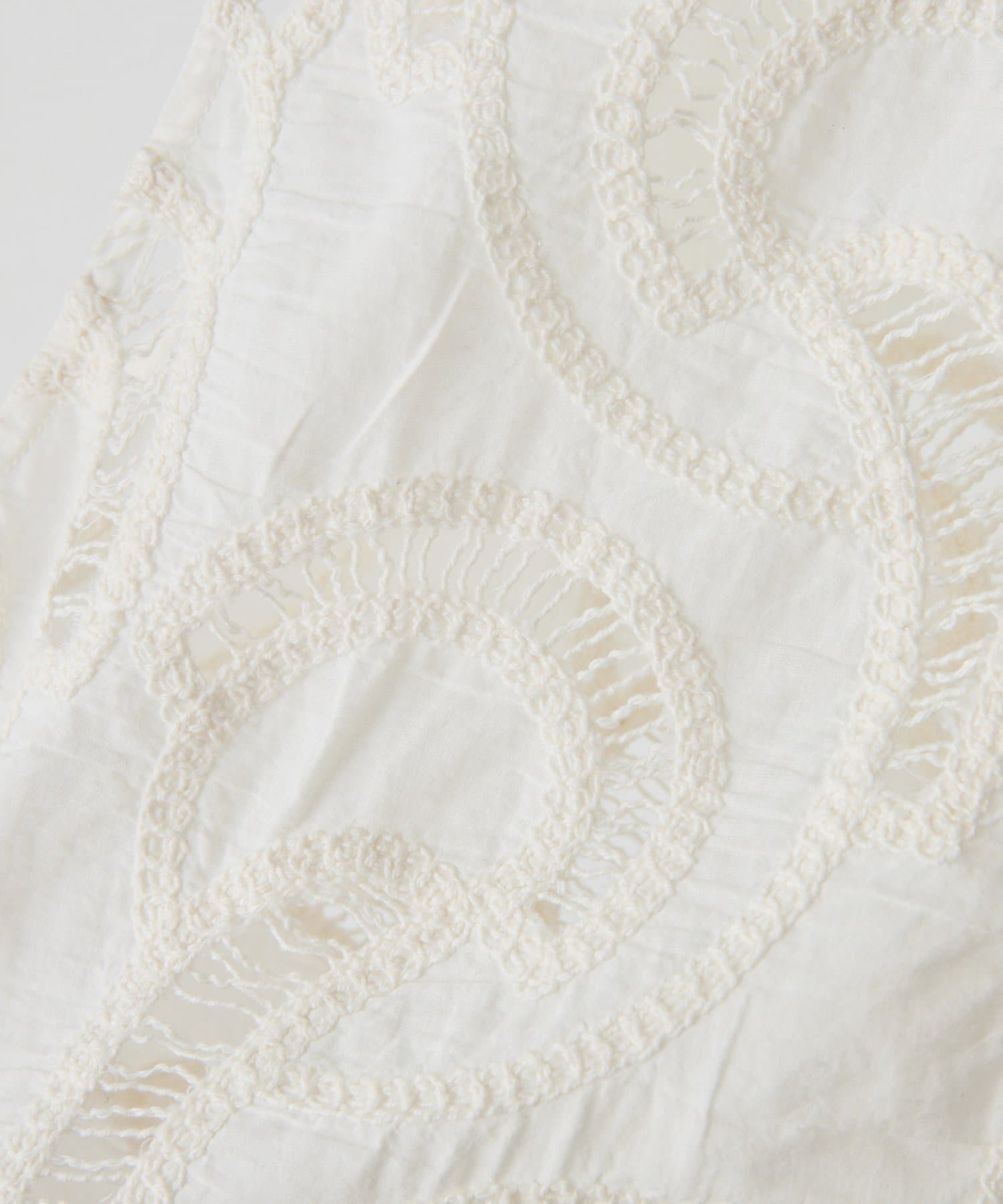 Whim Gazette(ウィム ガゼット) 【WEB限定】エンブロイダリーフレンチスリーブシャツ