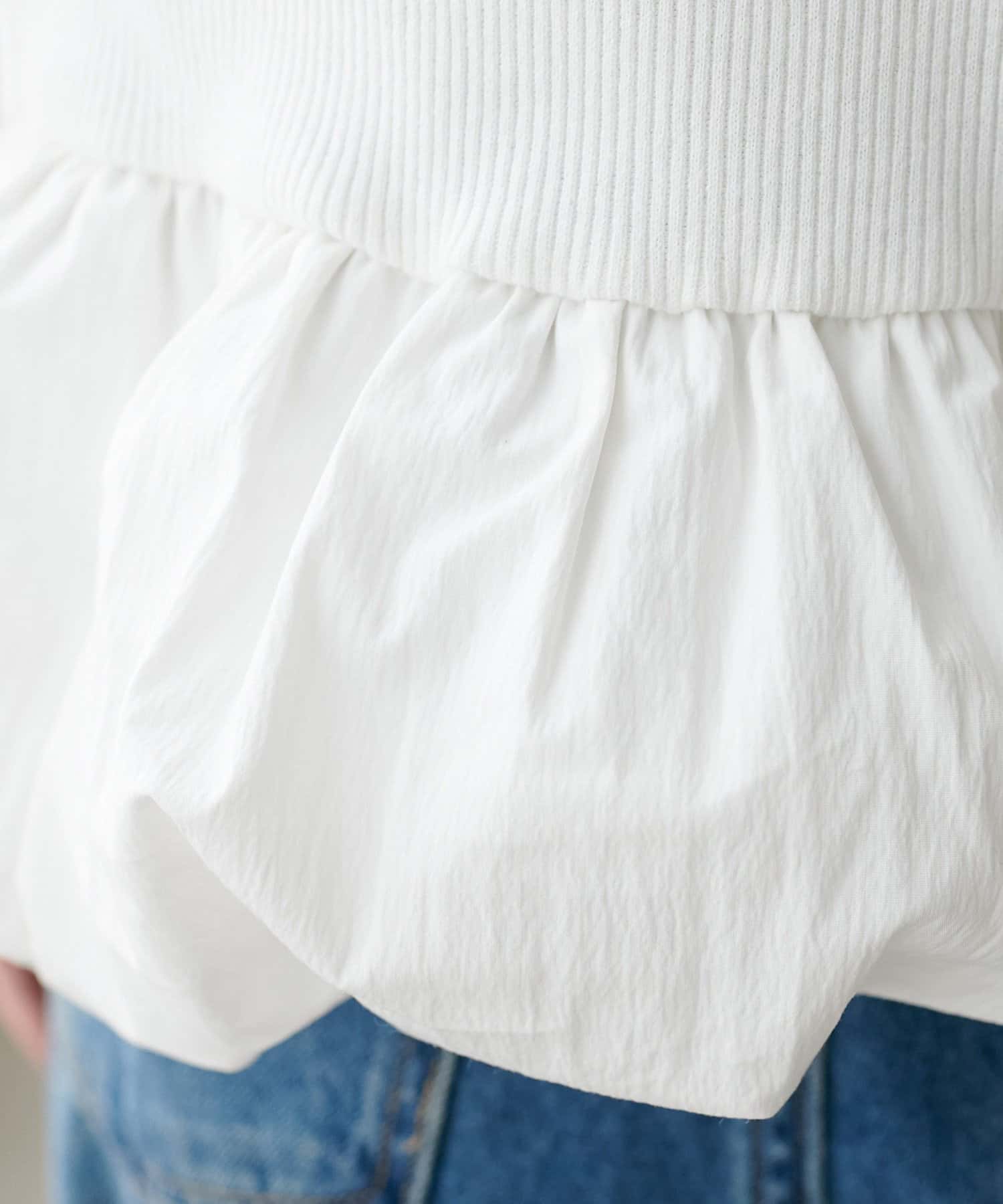 DISCOAT(ディスコート) リブ裾バルーン5袖