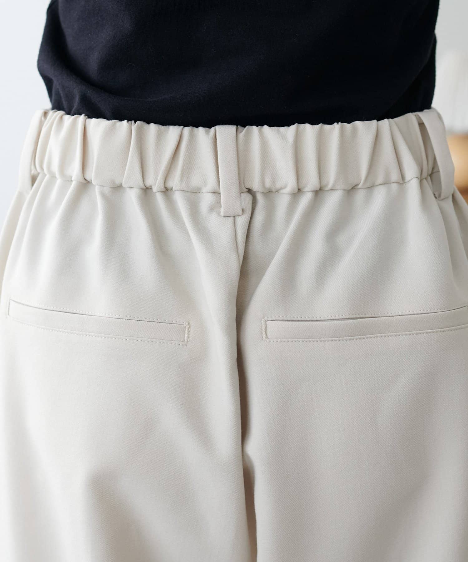 DISCOAT(ディスコート) キュプラブレンド3タックワイドパンツ