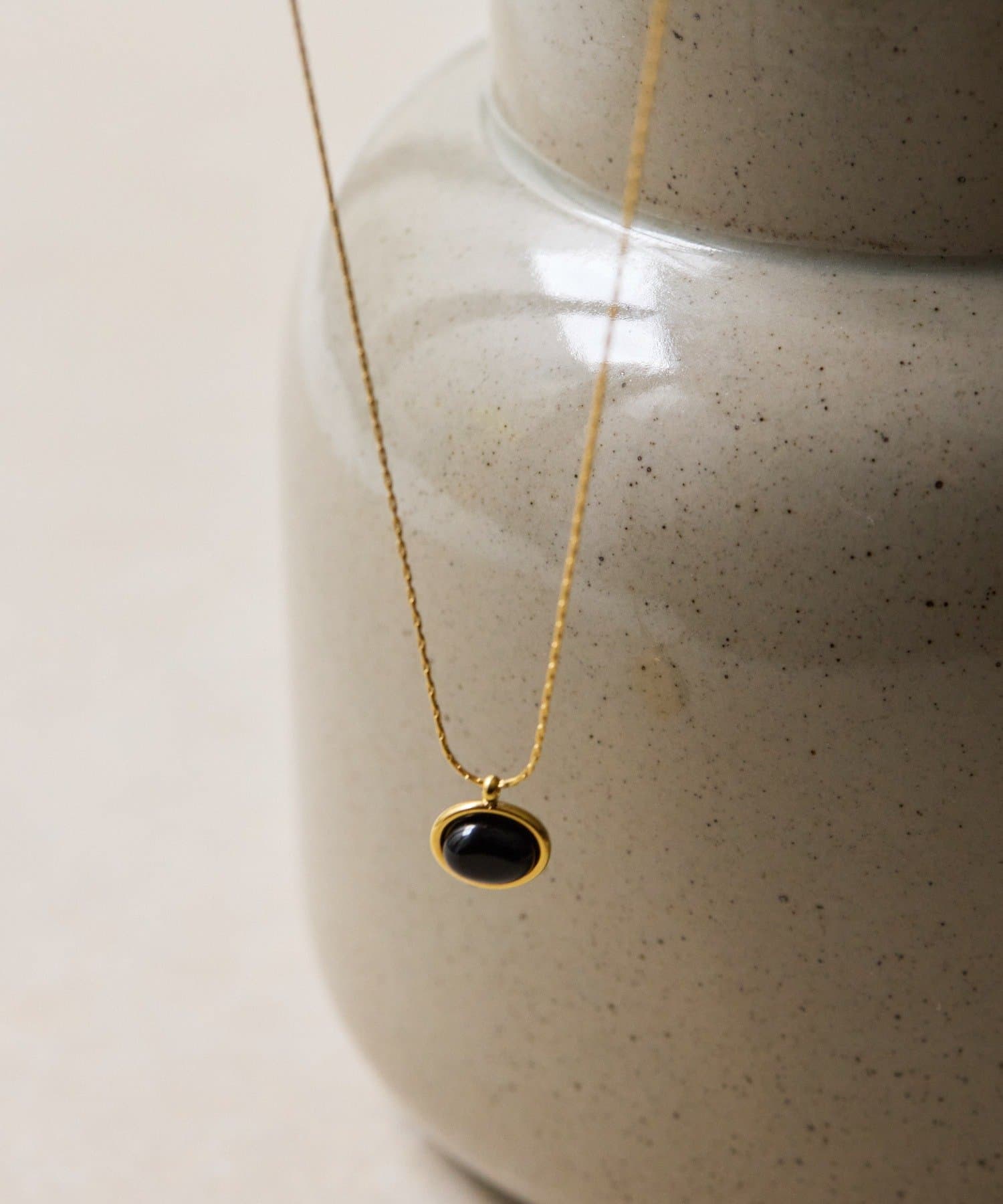 ear PAPILLONNER(イア パピヨネ) 《金属アレルギー対応/ステンレス》カボショントップネックレス