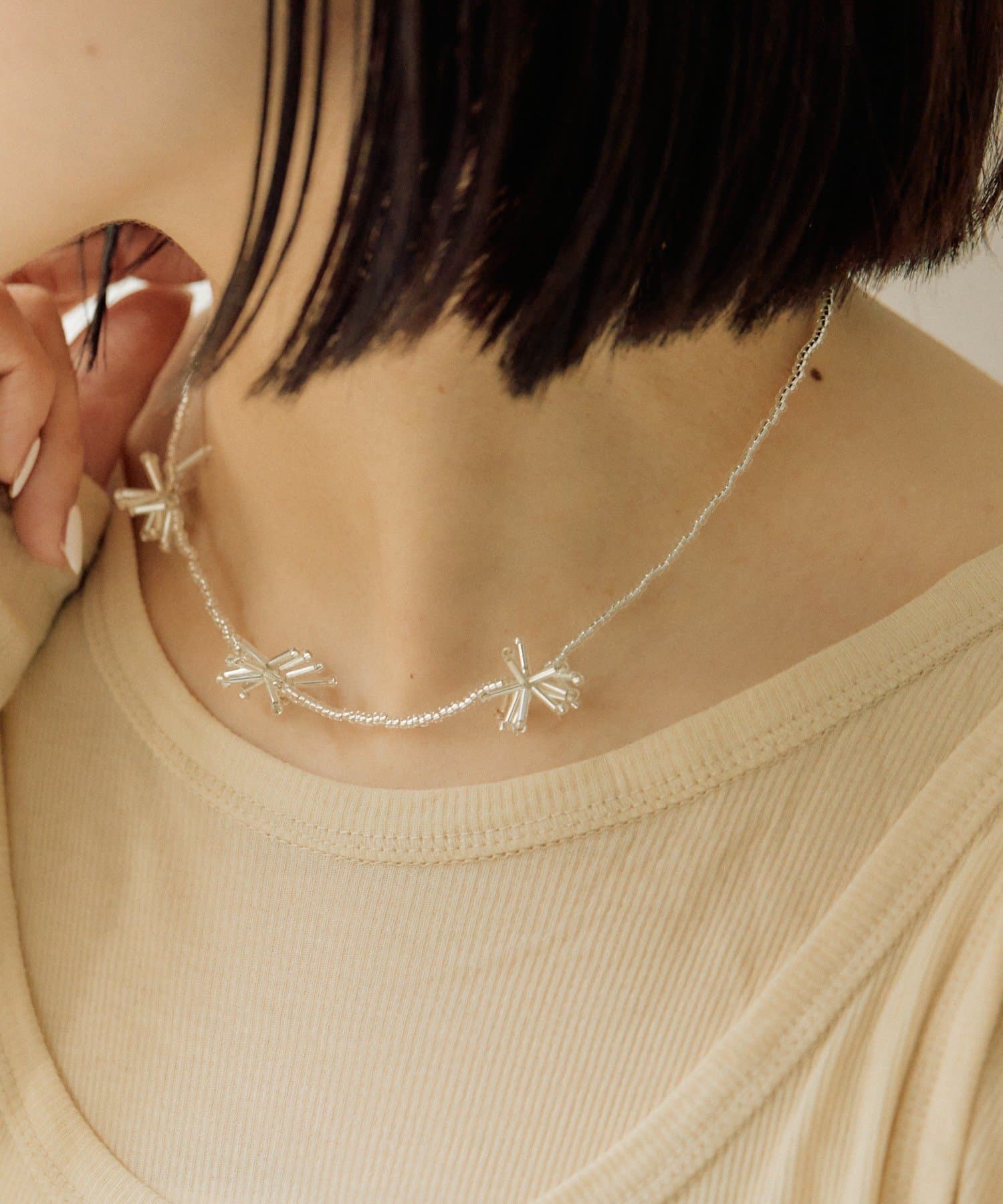 ear PAPILLONNER(イア パピヨネ) 花火ビーズネックレス