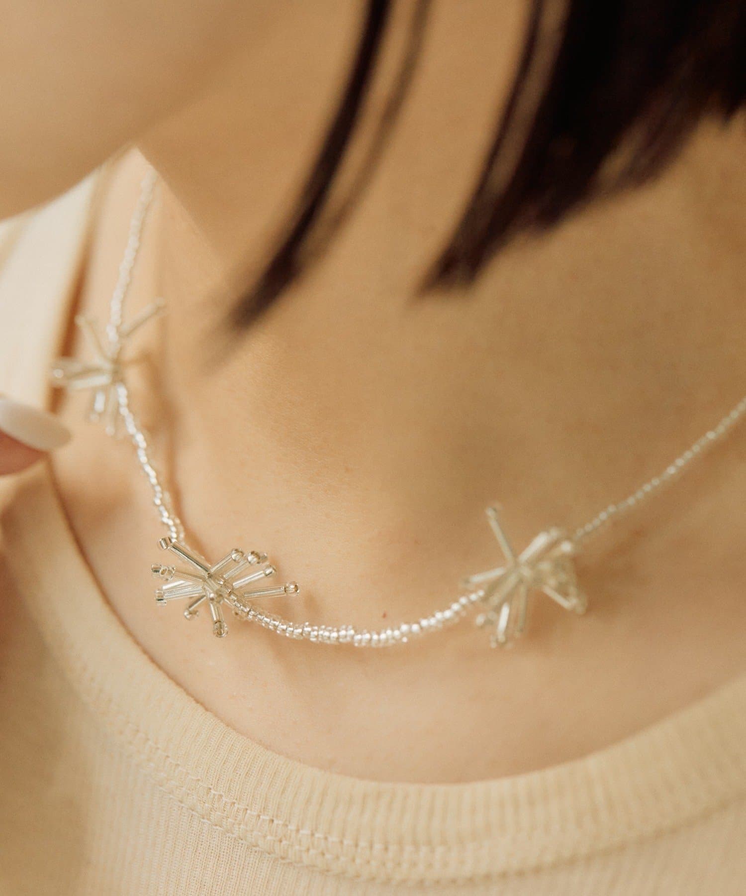 ear PAPILLONNER(イア パピヨネ) 花火ビーズネックレス