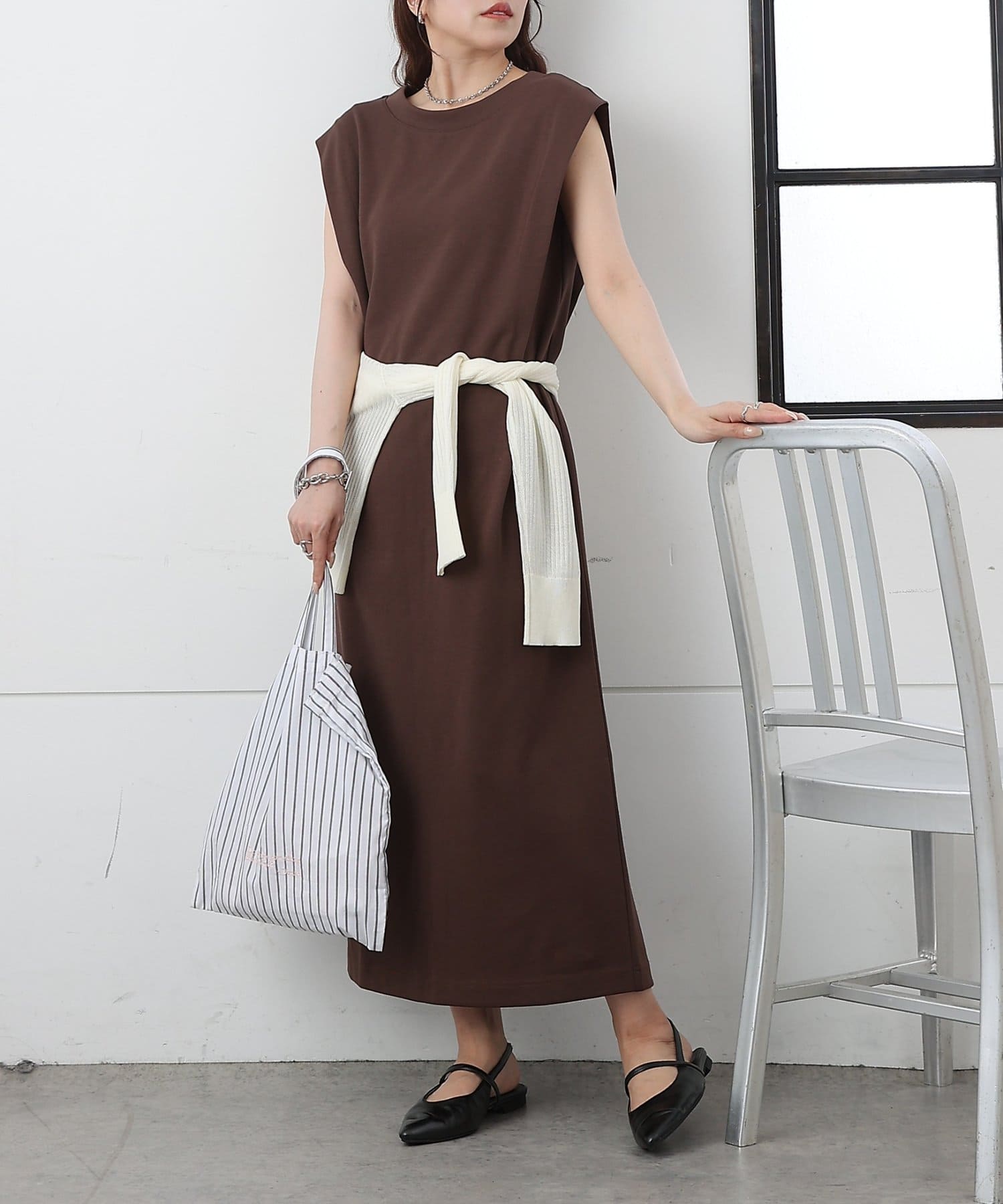 COLONY 2139(コロニー トゥーワンスリーナイン) 【リバイバル/新色追加】エンザイムダンボール肩タックノースリワンピース