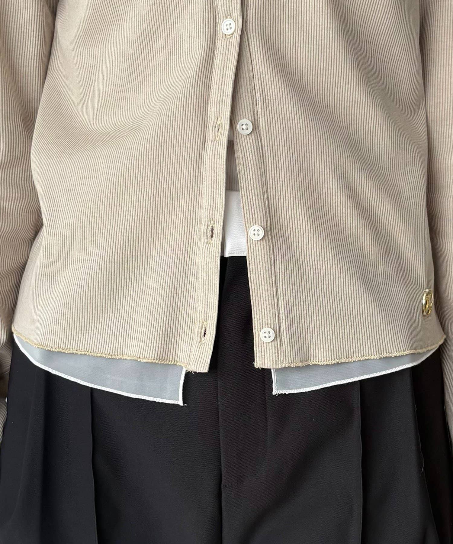 CAPRICIEUX LE'MAGE(カプリシュレマージュ) 【サスティナブル】〈C.L〉シアーレイヤードリブロンT