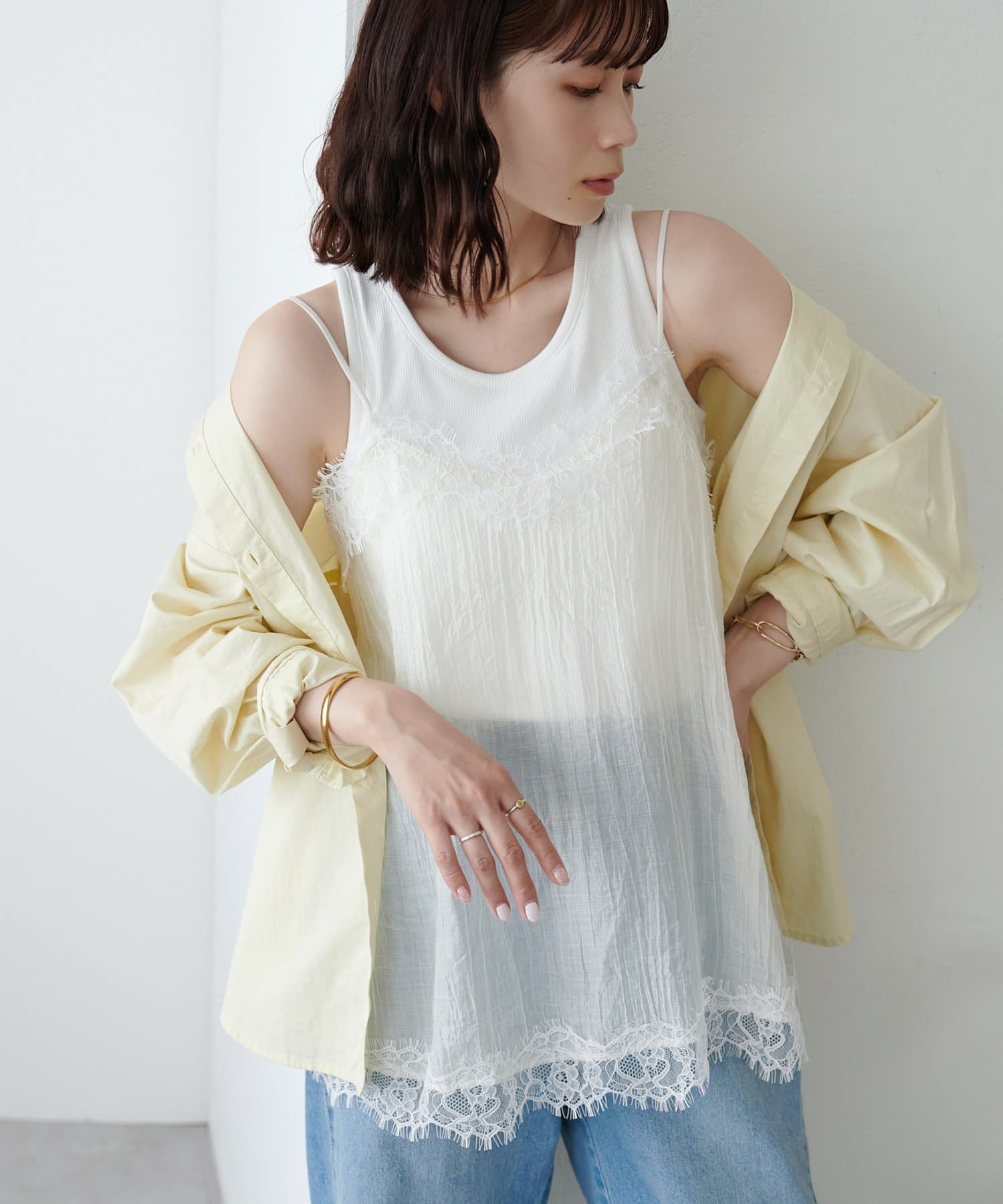 DISCOAT(ディスコート) WEB限定レースシアーキャミソール