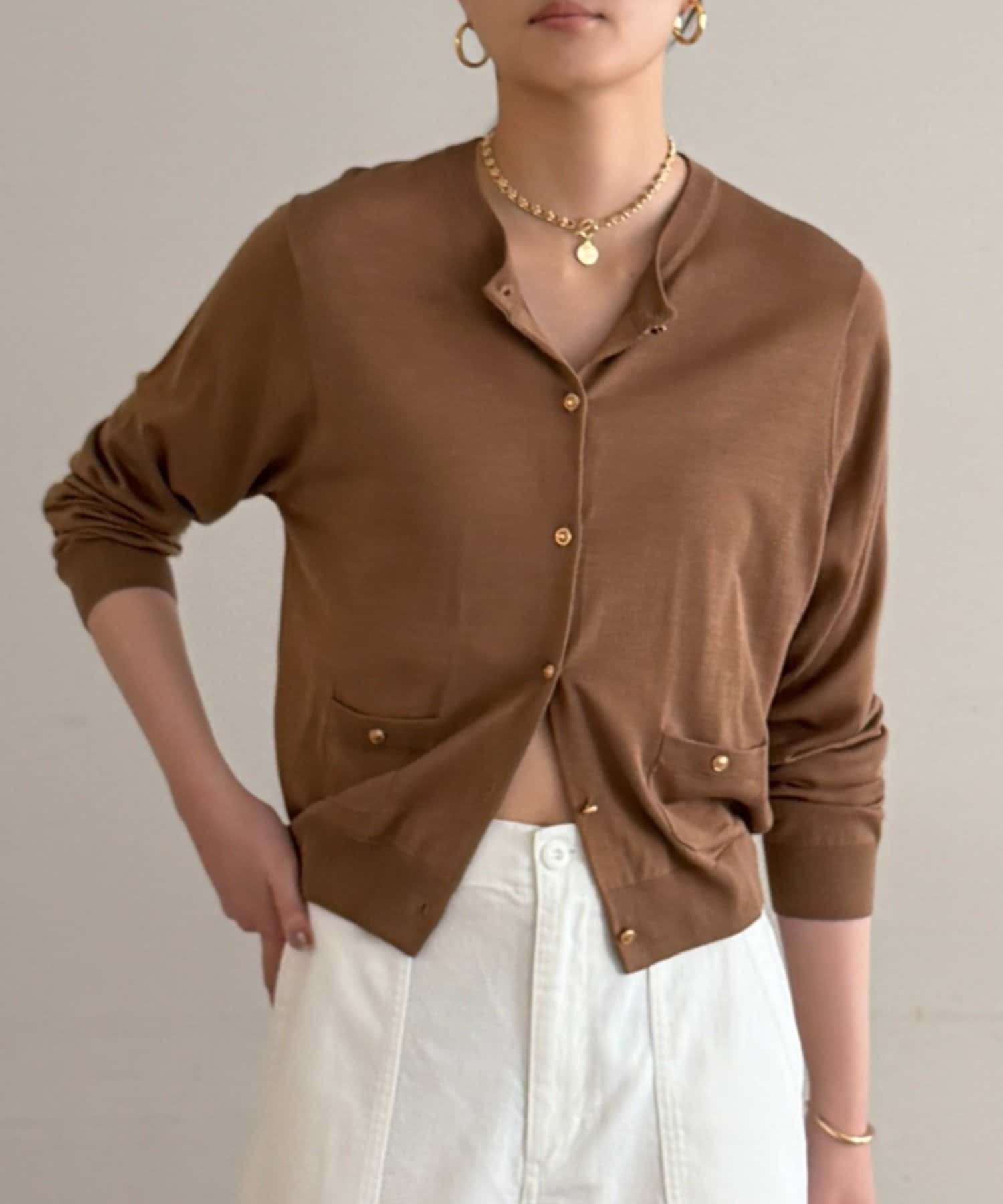 LOUNGEDRESS(ラウンジドレス) シルクニットカーデ