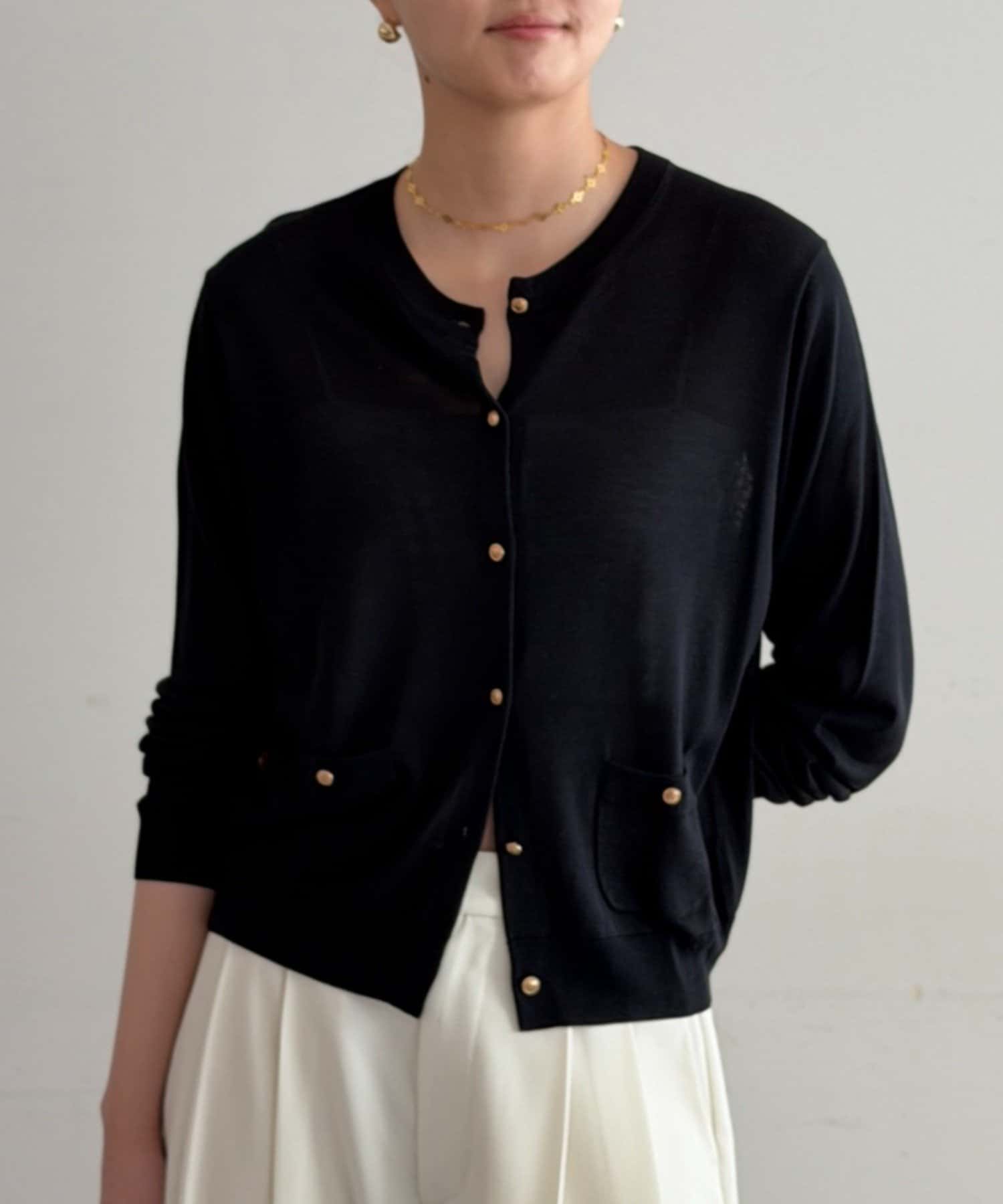 LOUNGEDRESS(ラウンジドレス) シルクニットカーデ