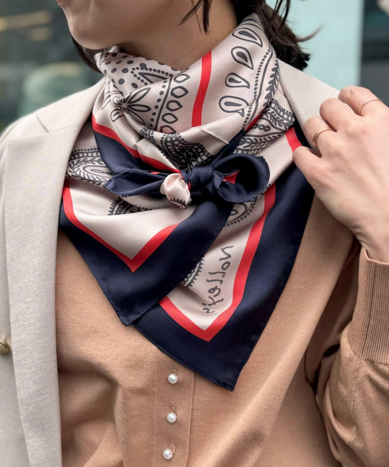 NOLLEY'S(ノーリーズ) シルクプリントスカーフ88