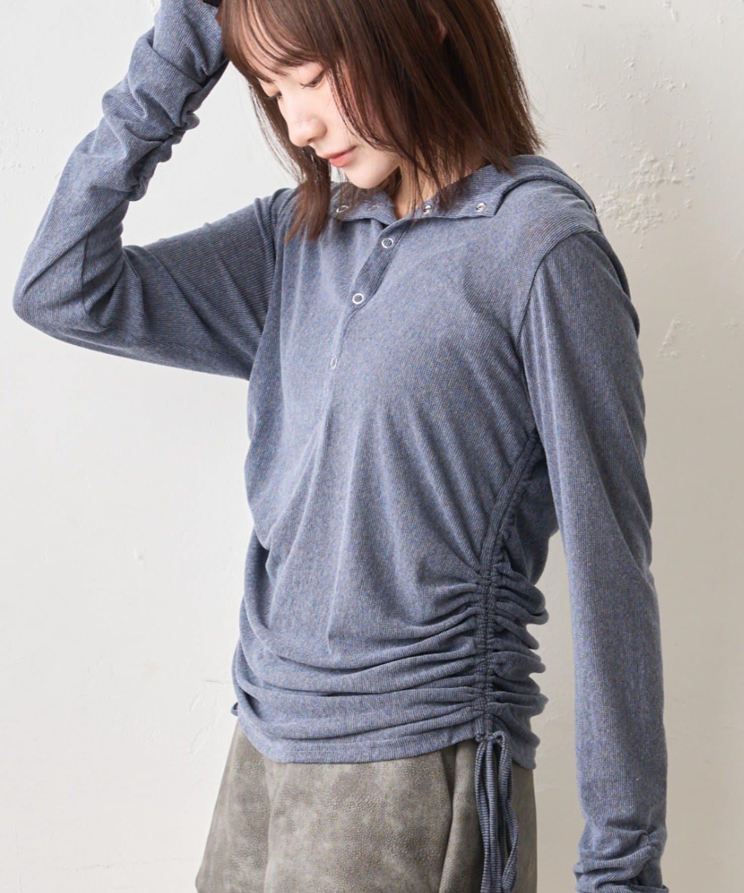 mline(エムライン) [mline]ギャザー フーディー