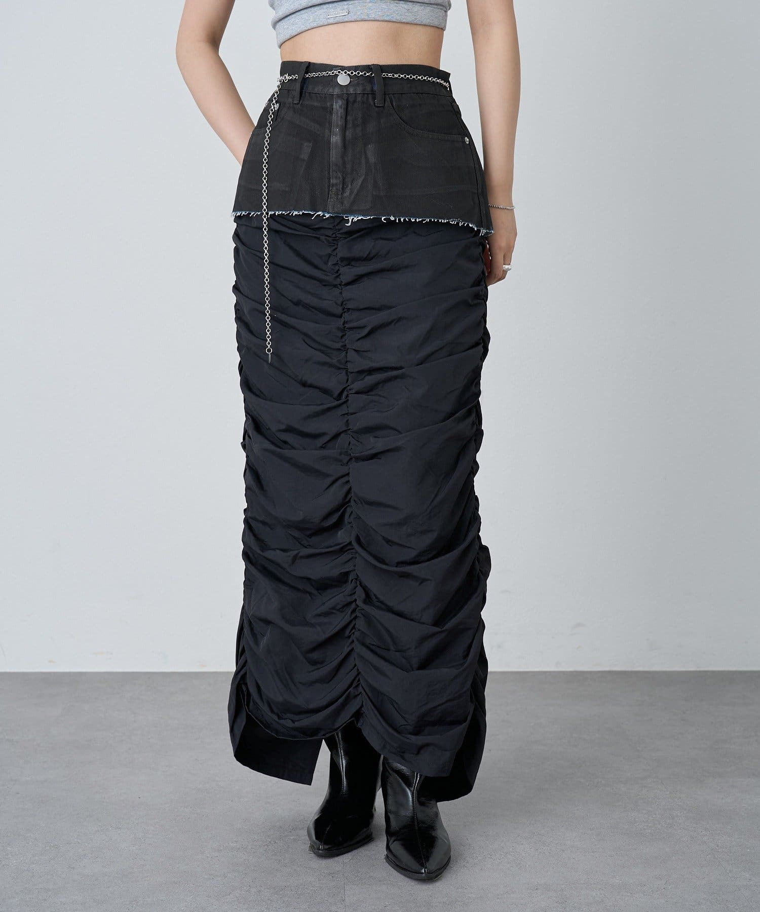 mline(エムライン) [mline]レイヤードスカート