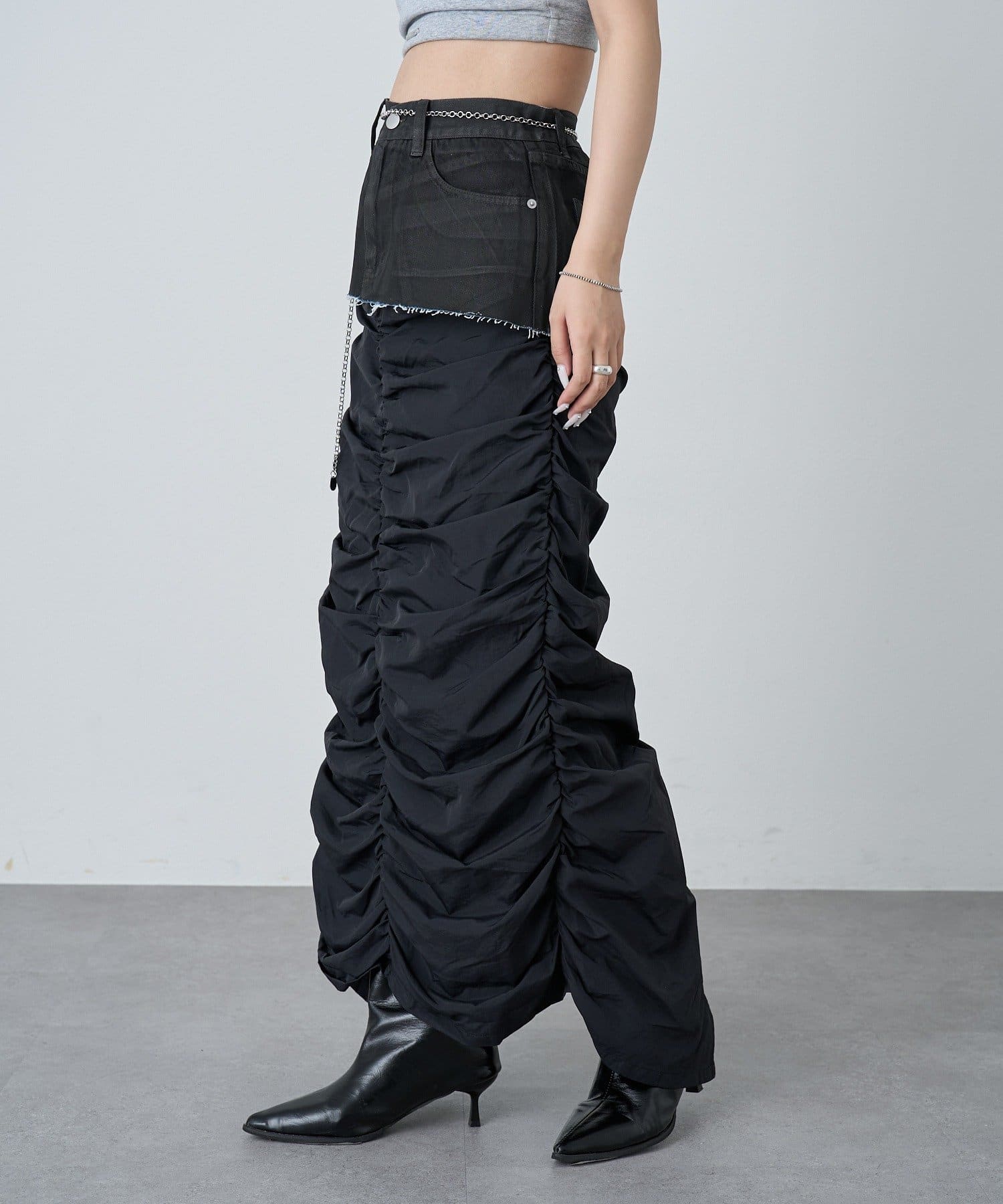 mline(エムライン) [mline]レイヤードスカート