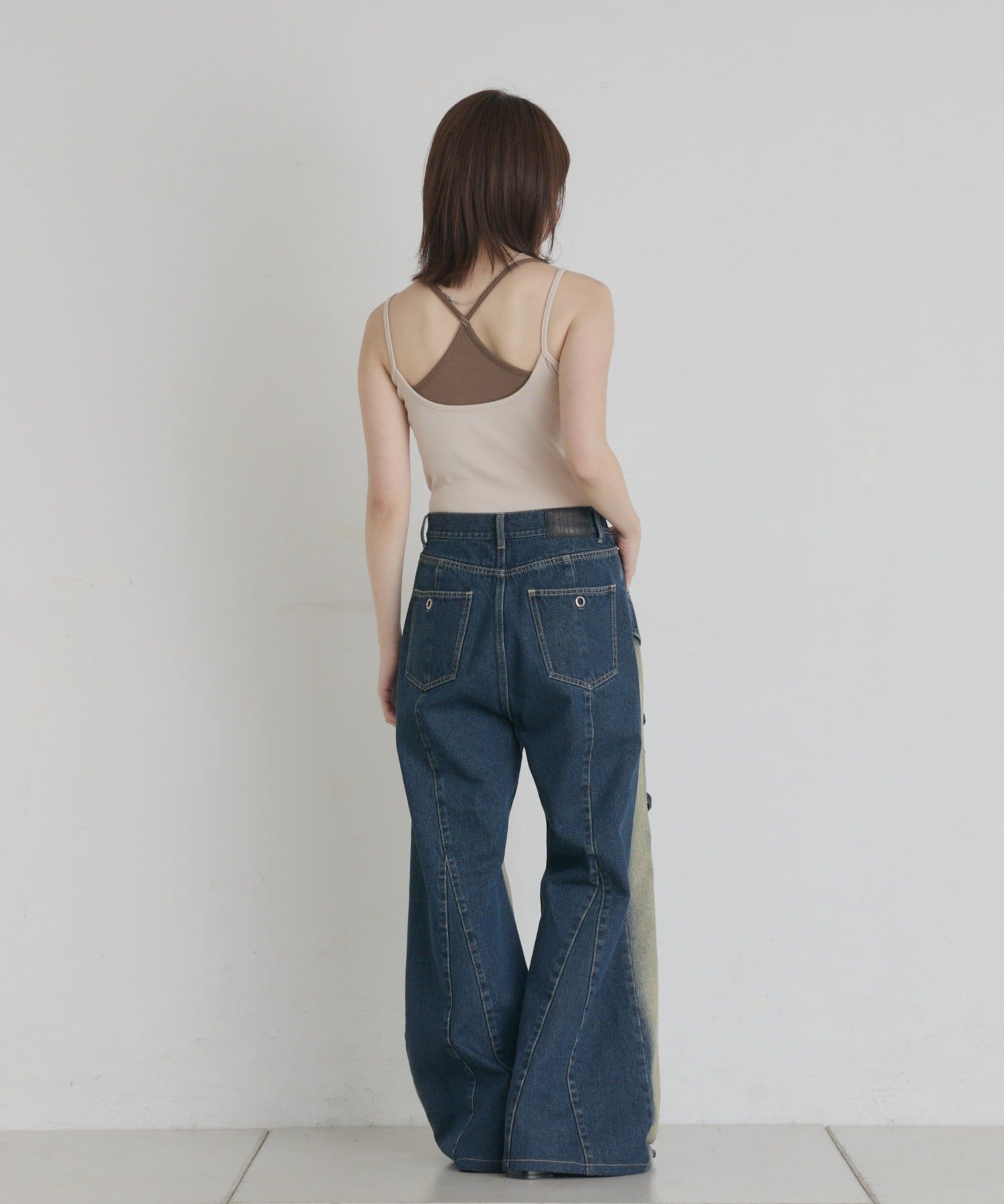 mline(エムライン) [mline]レースアップ カウボーイデニム