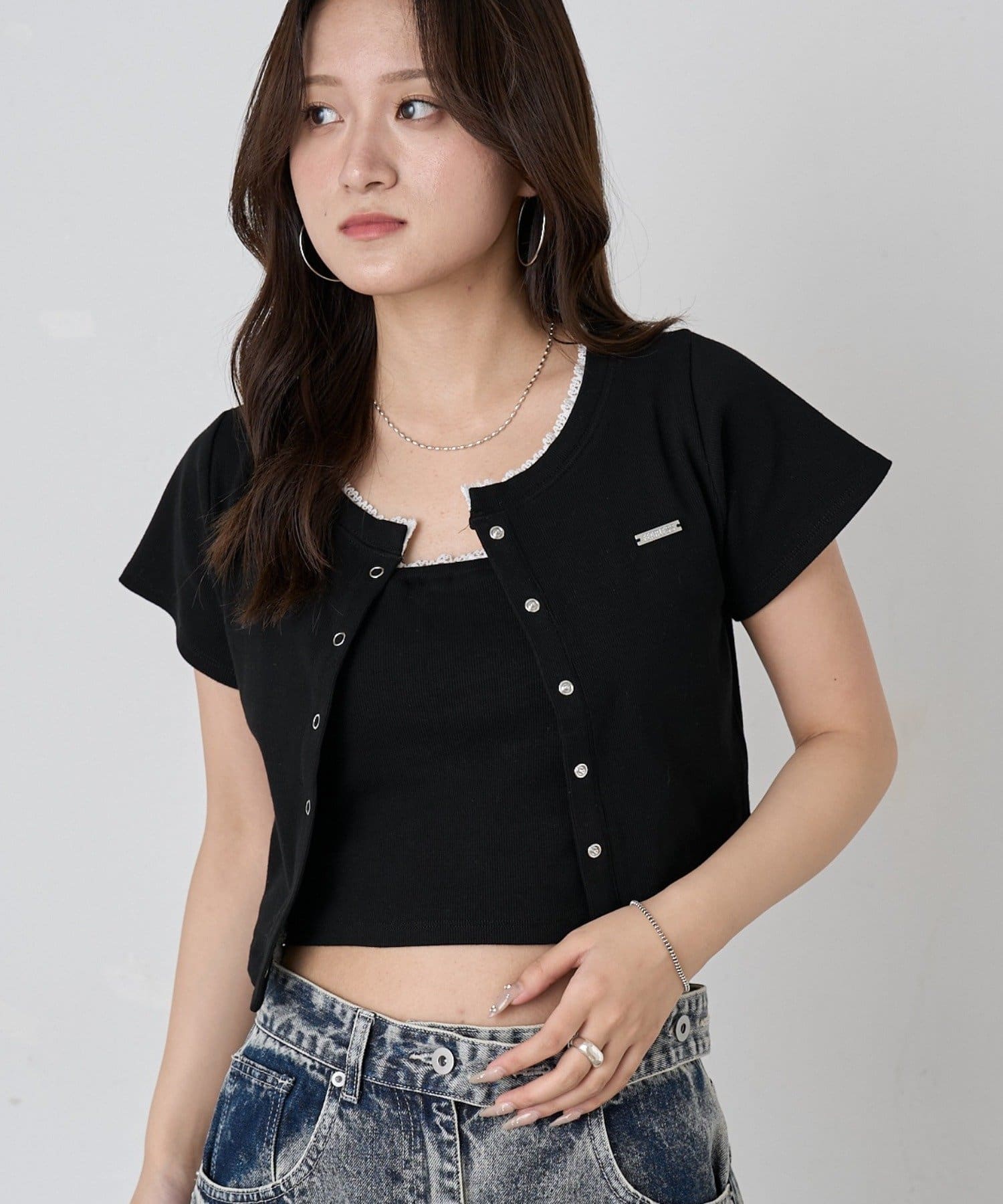 mline(エムライン) [mline]レースポイントカーデ