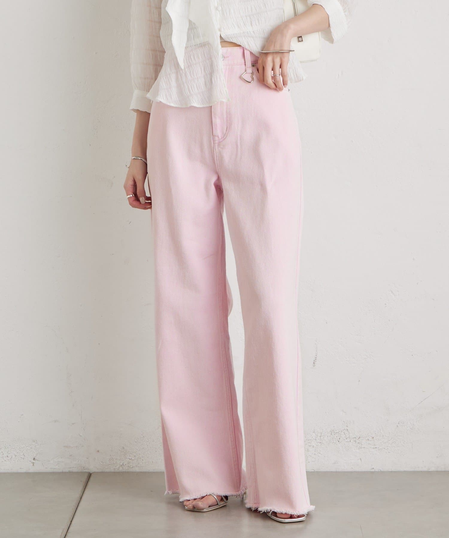 mystic(ミスティック) ハートチャーム付きカラーパンツ