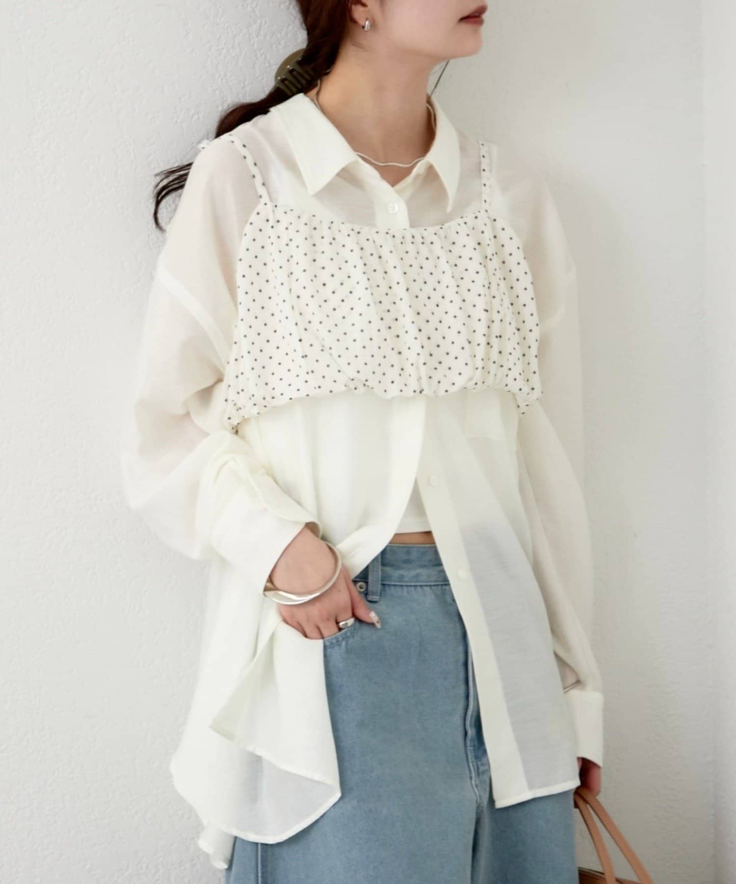 mystic(ミスティック) シアーシャツビスチェSET