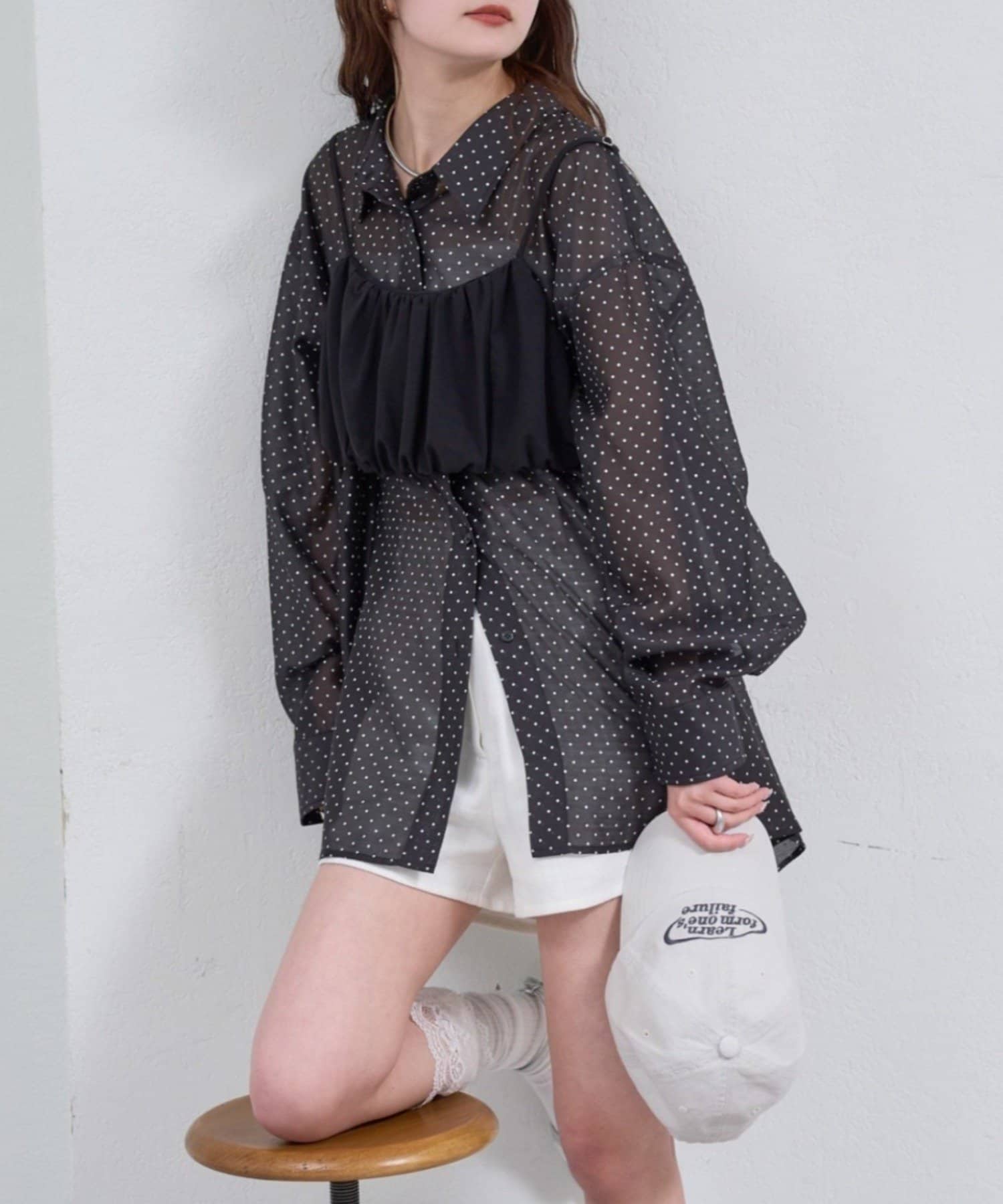 mystic(ミスティック) シアーシャツビスチェSET