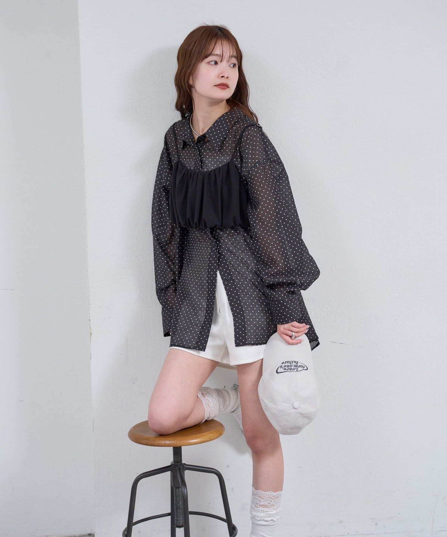 mystic(ミスティック) シアーシャツビスチェSET