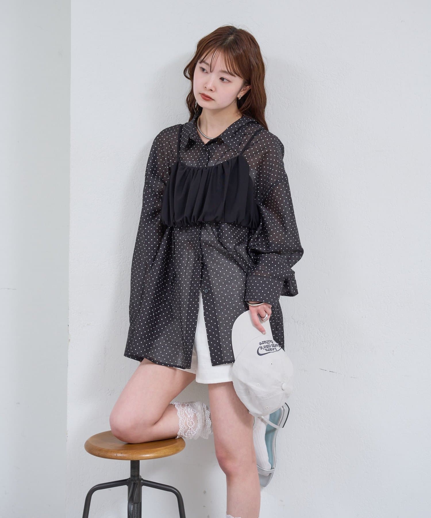 mystic(ミスティック) シアーシャツビスチェSET