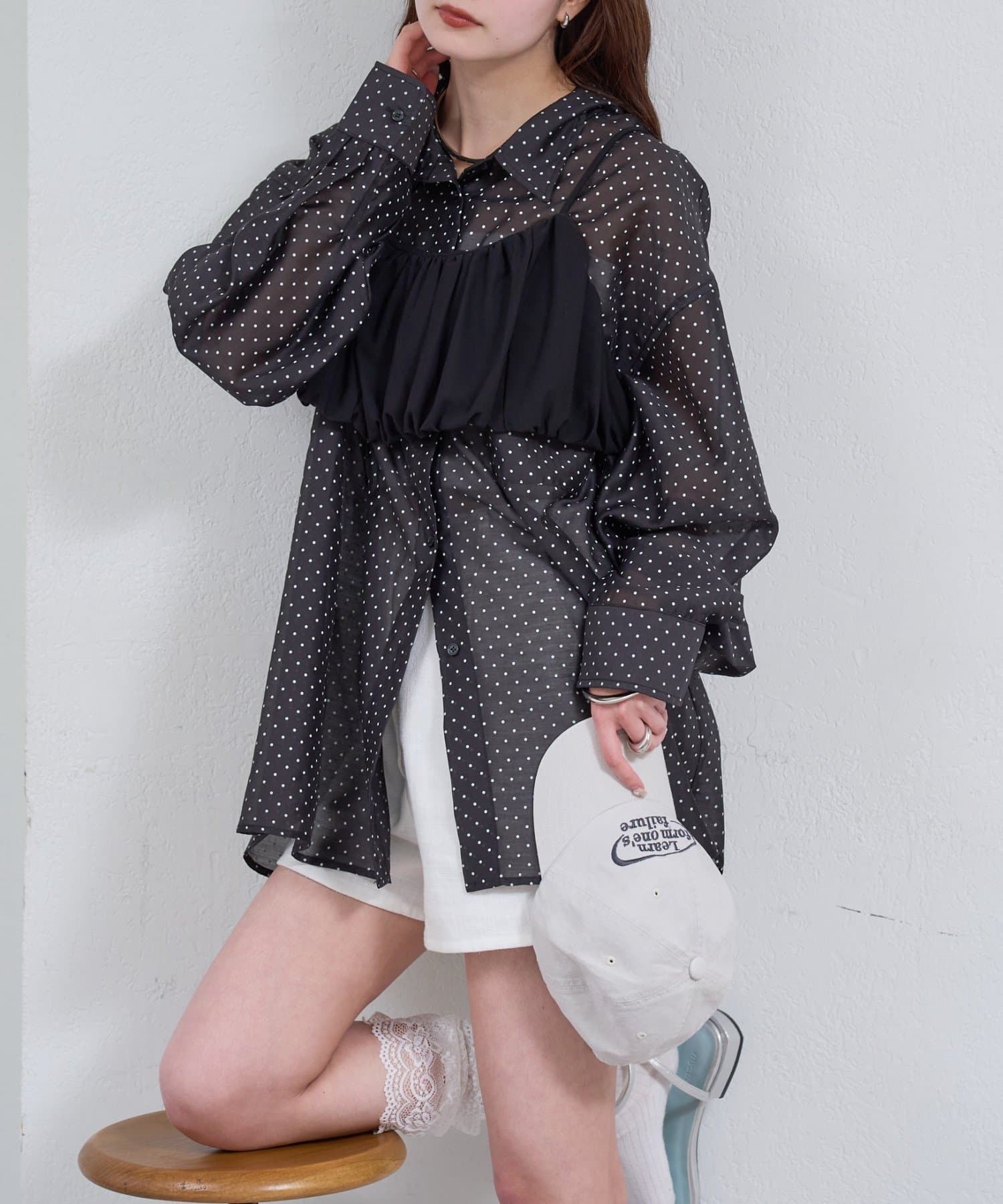 mystic(ミスティック) 【パルクロ限定/5日間限定25％OFF！】シアーシャツビスチェSET