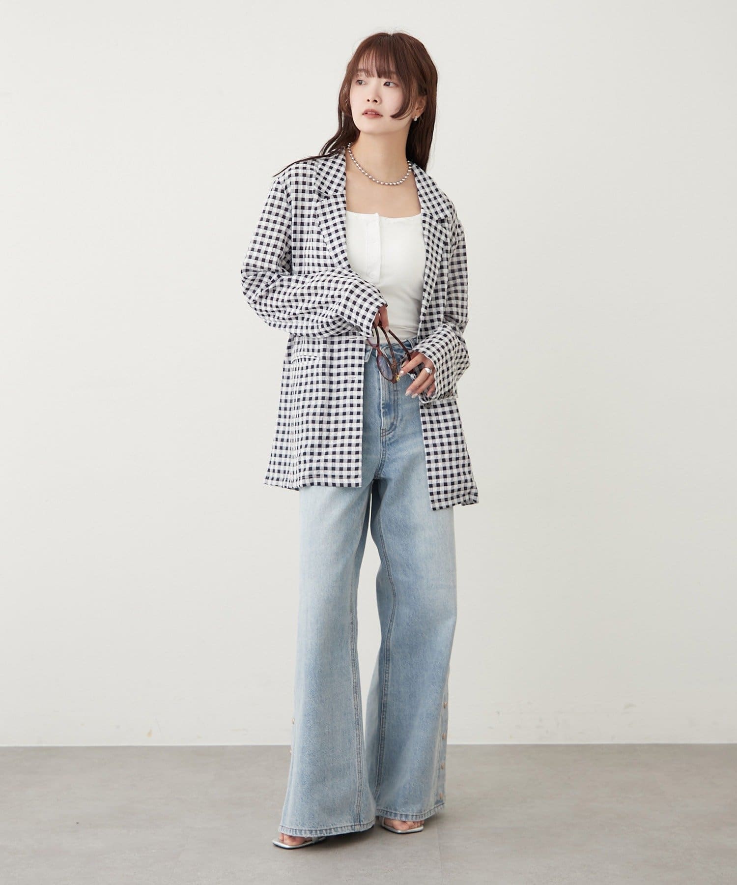 mystic(ミスティック) ベルト付きシアージャケット