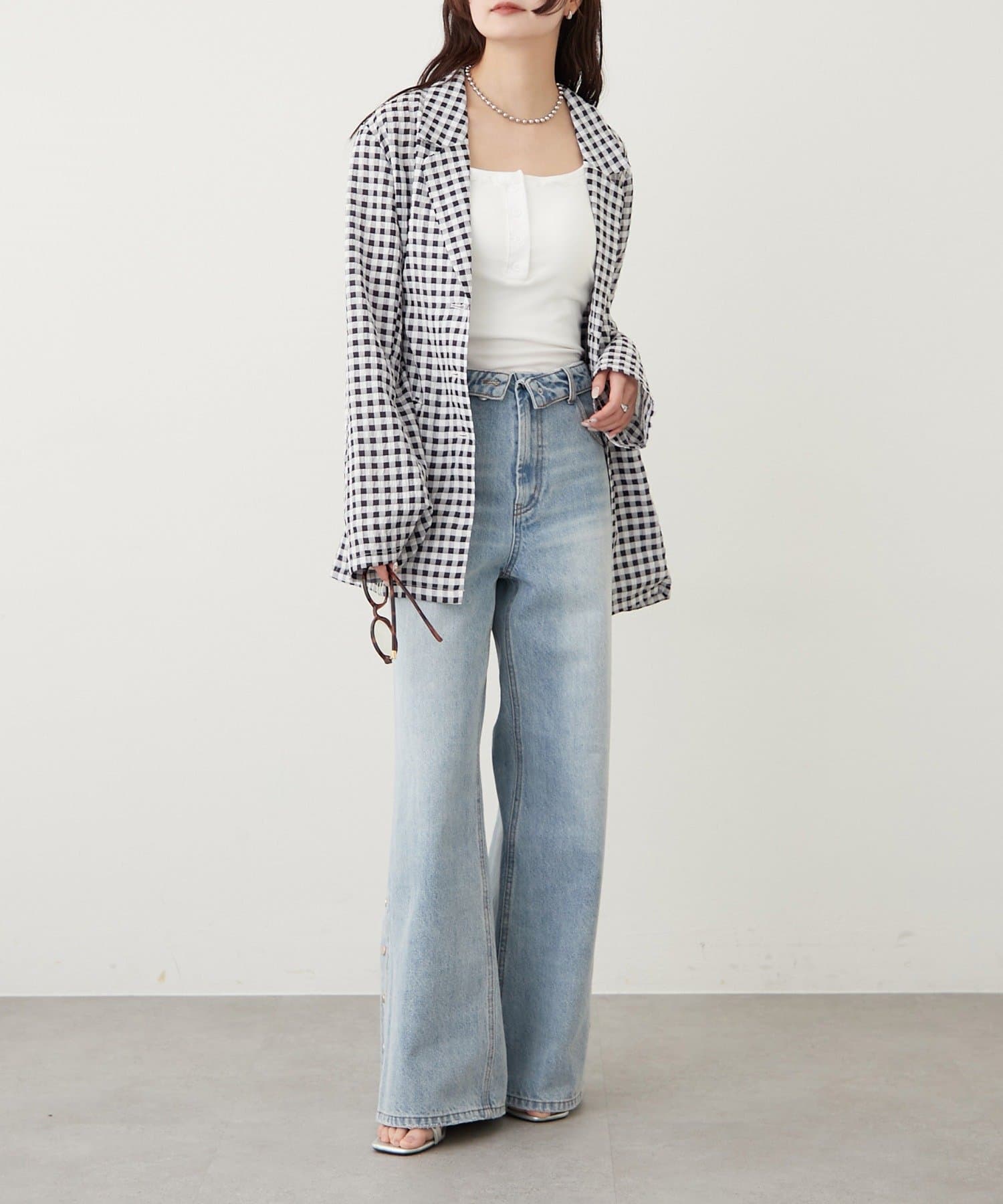 mystic(ミスティック) ベルト付きシアージャケット