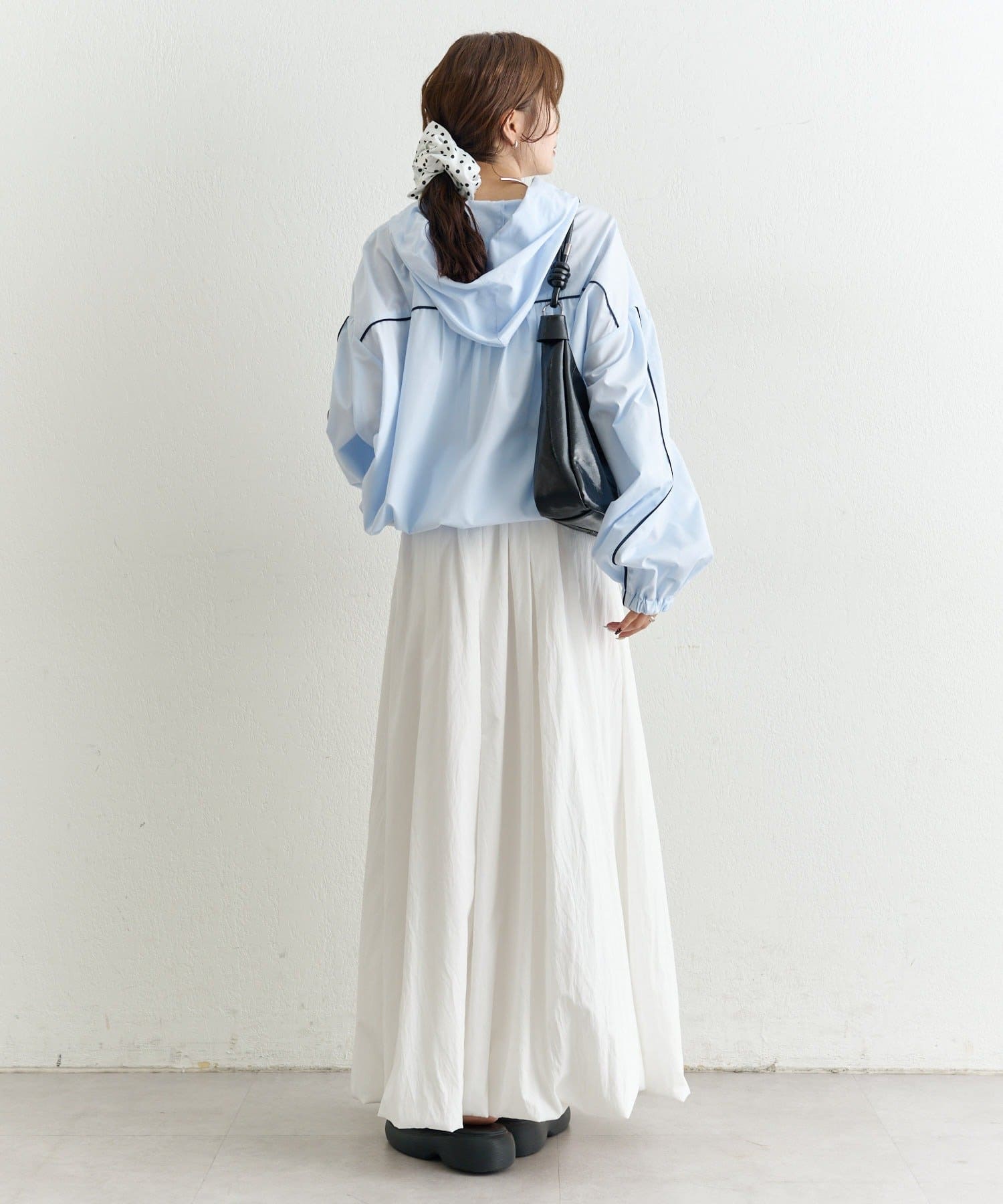 mystic(ミスティック) ボウタイフーディブルゾン