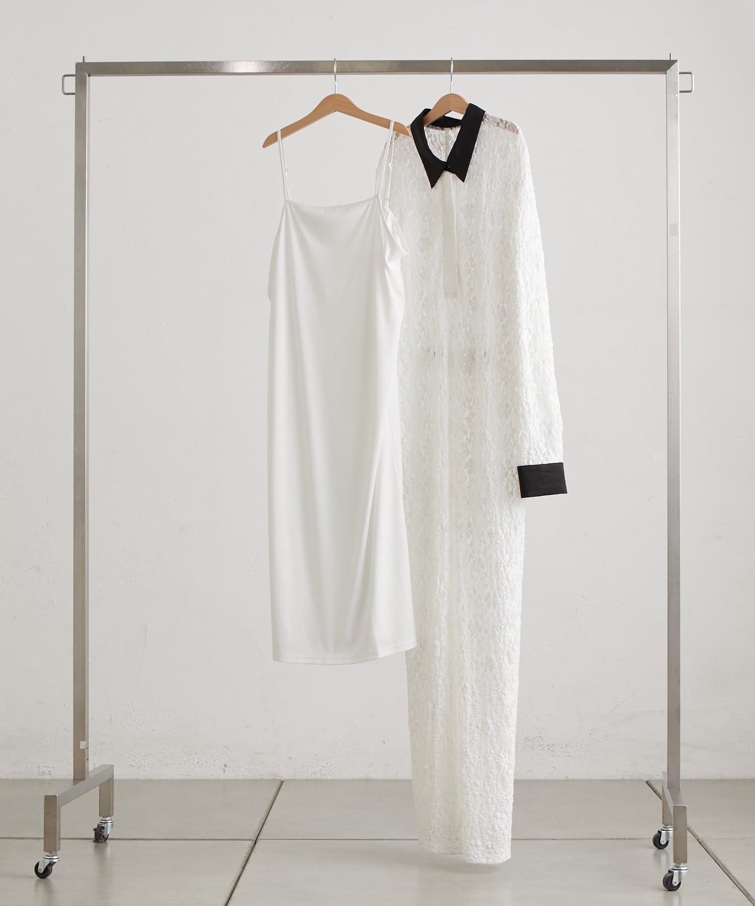 mystic(ミスティック) 襟付きレースワンピース