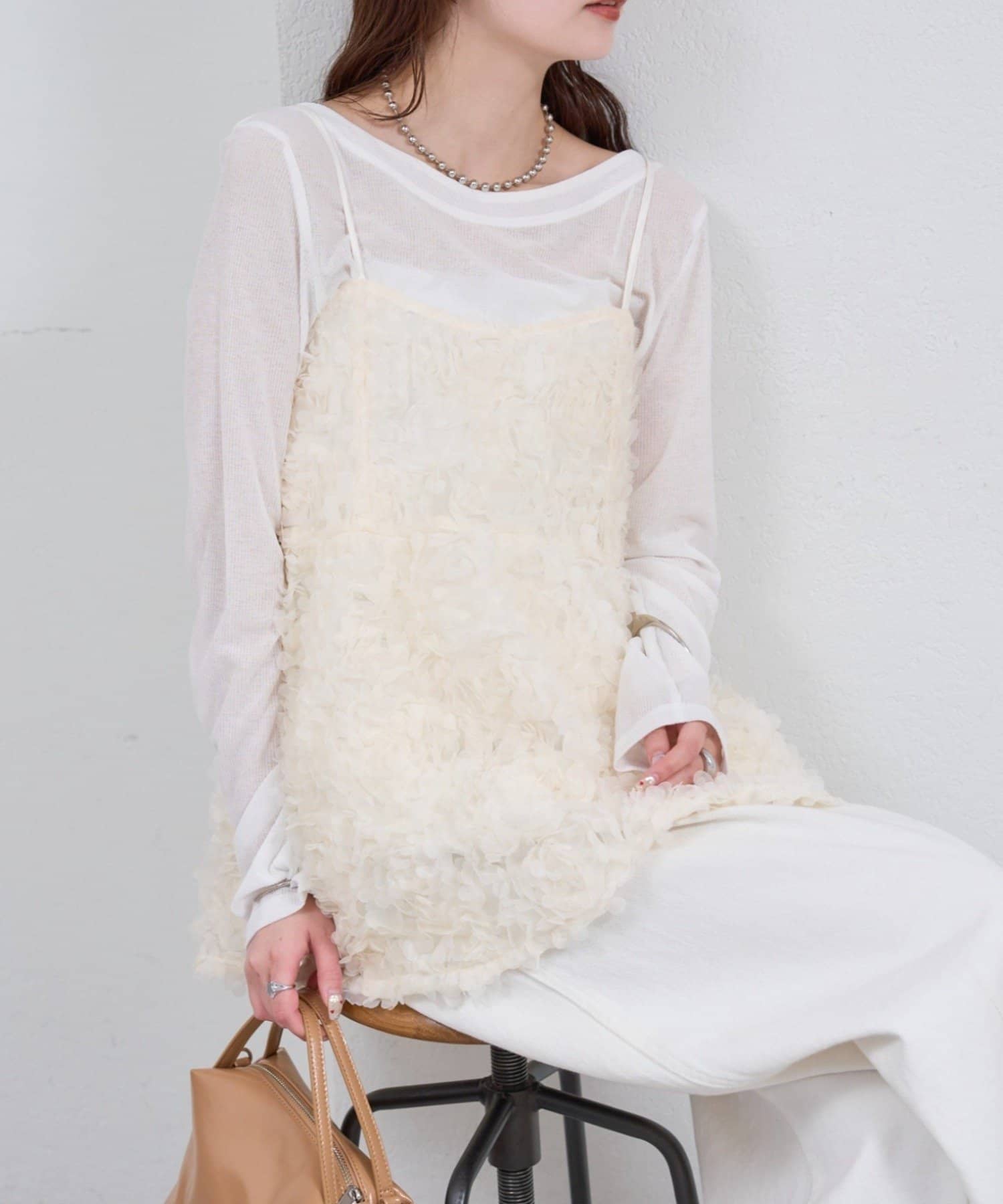 mystic(ミスティック) フラワーチュールキャミチュニック