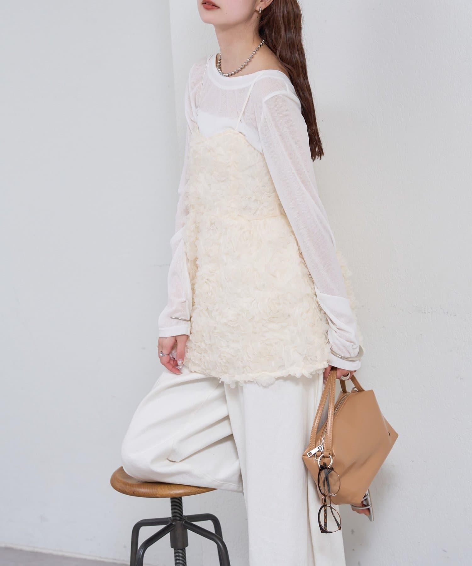 mystic(ミスティック) フラワーチュールキャミチュニック