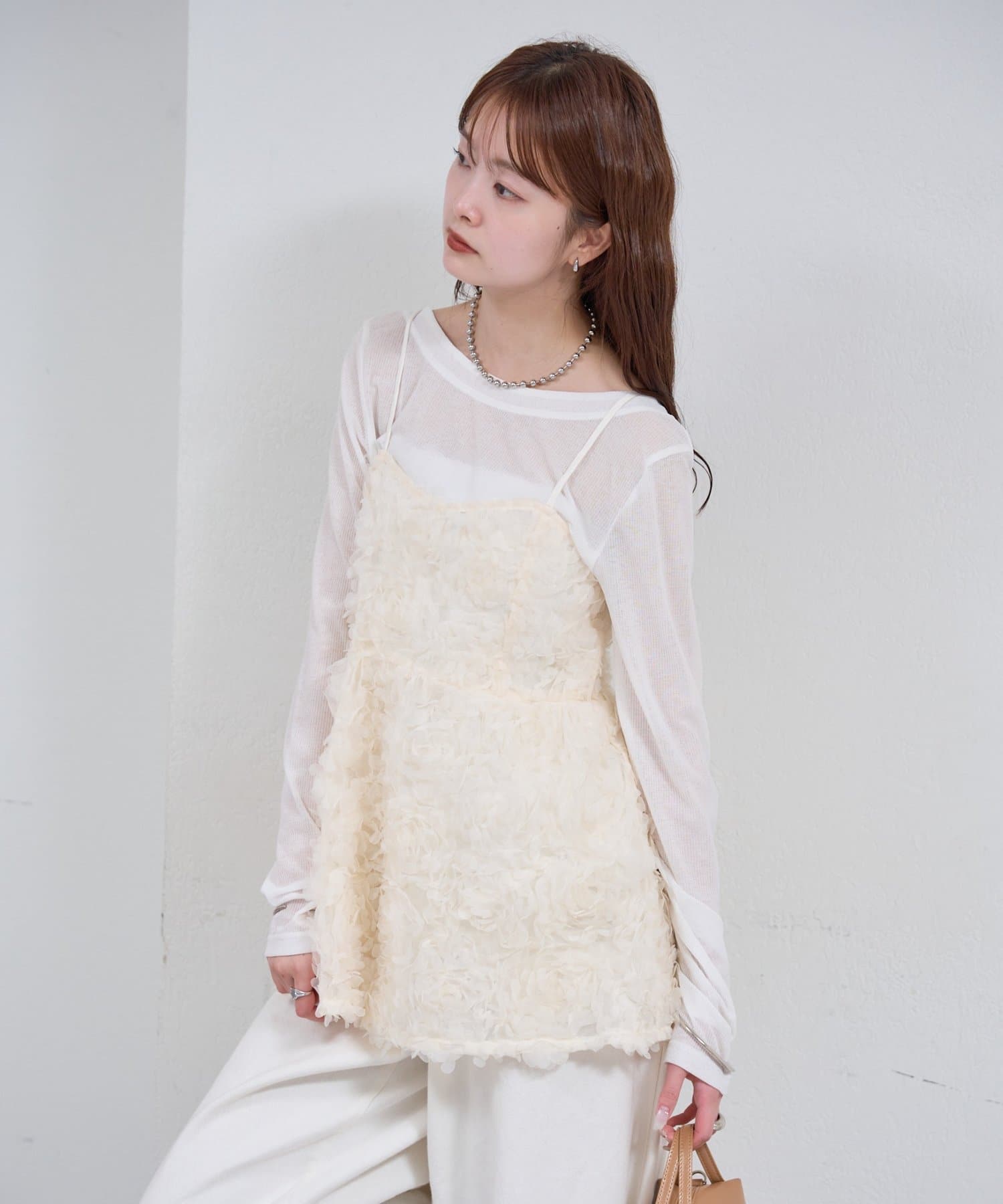 mystic(ミスティック) フラワーチュールキャミチュニック