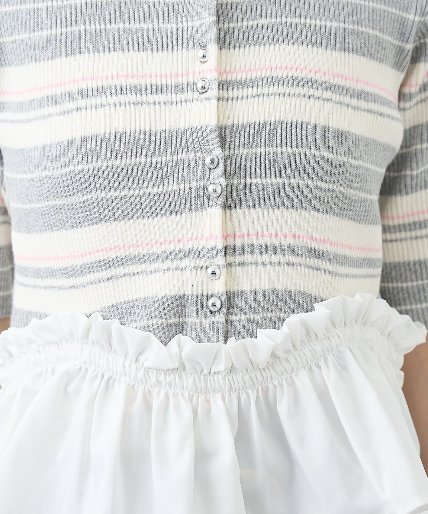 mystic(ミスティック) ペプラム半袖ニット