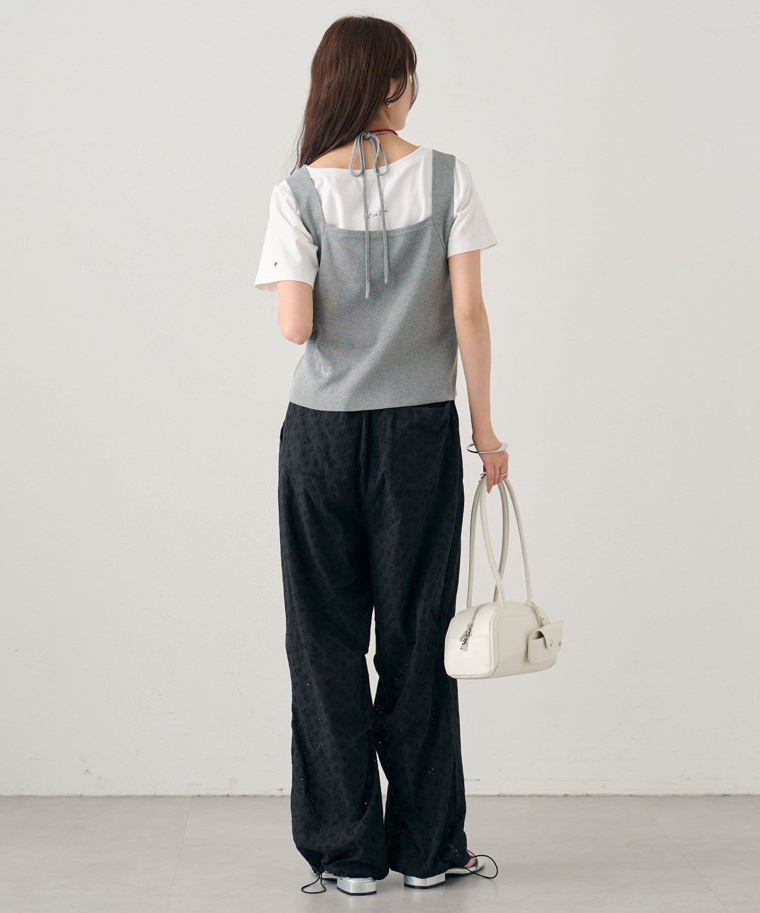 mystic(ミスティック) コットン刺繍ドロストパンツ