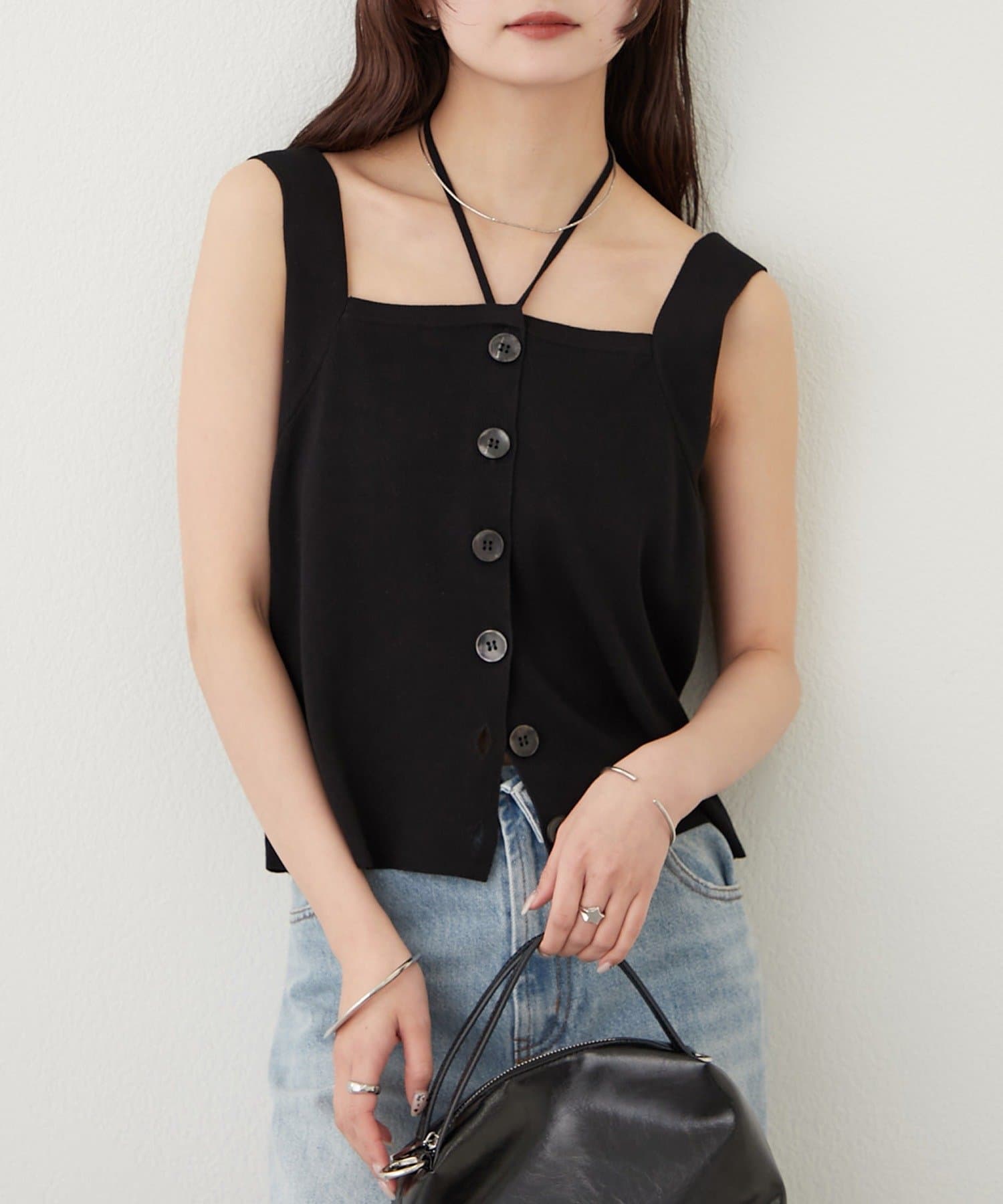 mystic(ミスティック) ホルターニットタンクトップ