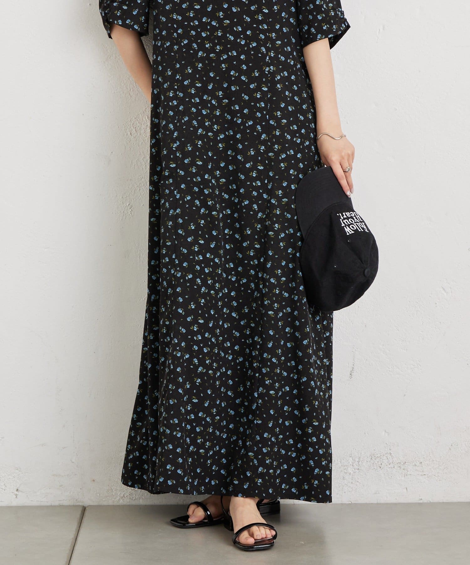 mystic(ミスティック) 襟付きフラワーワンピース