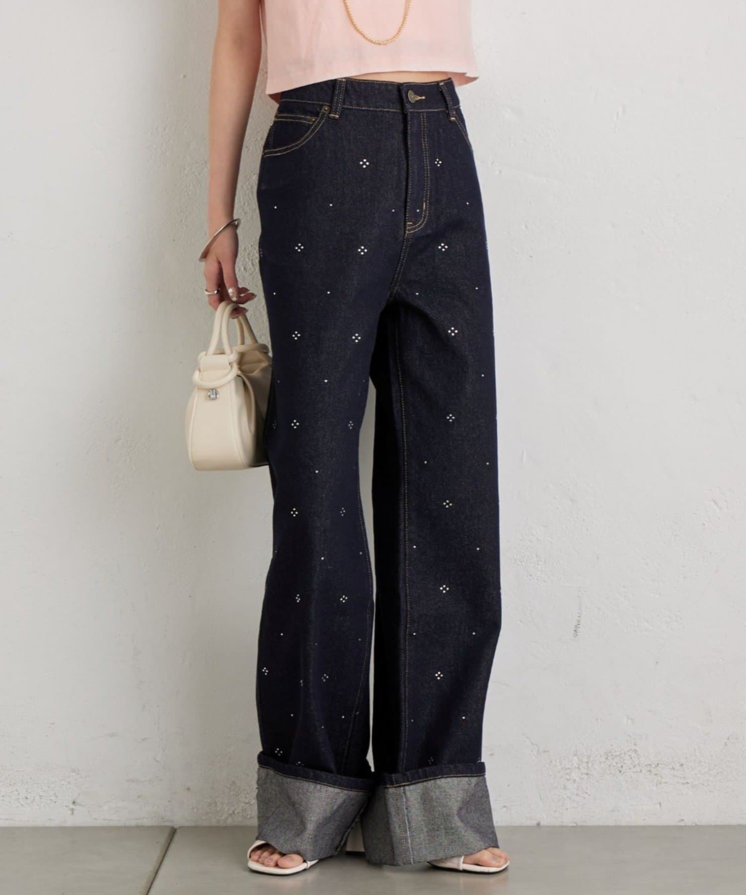 mystic(ミスティック) ラインストーンデニム