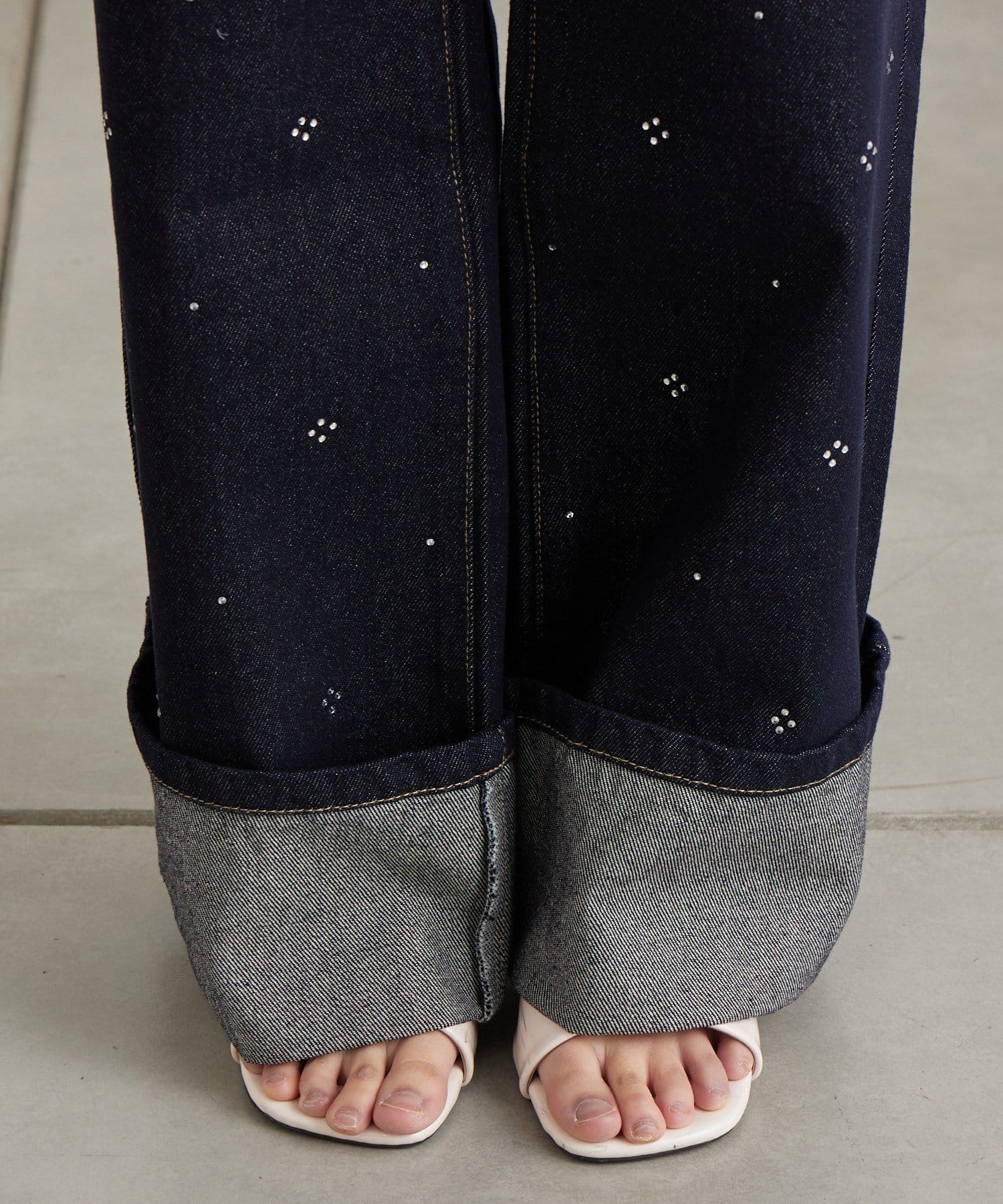 mystic(ミスティック) ラインストーンデニム