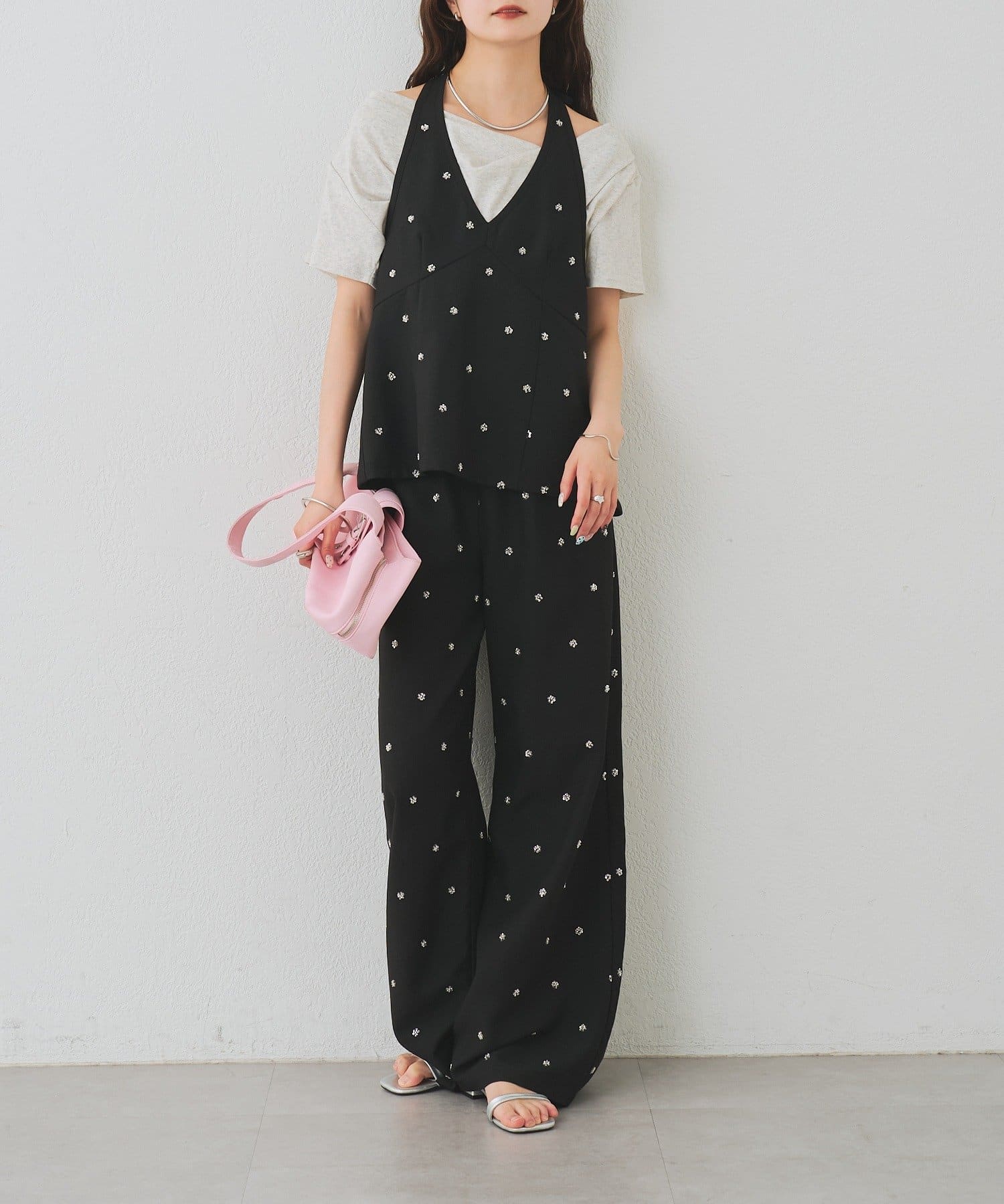 mystic(ミスティック) 【3サイズ展開/セットアップ対応】ビージーフラワースラックス