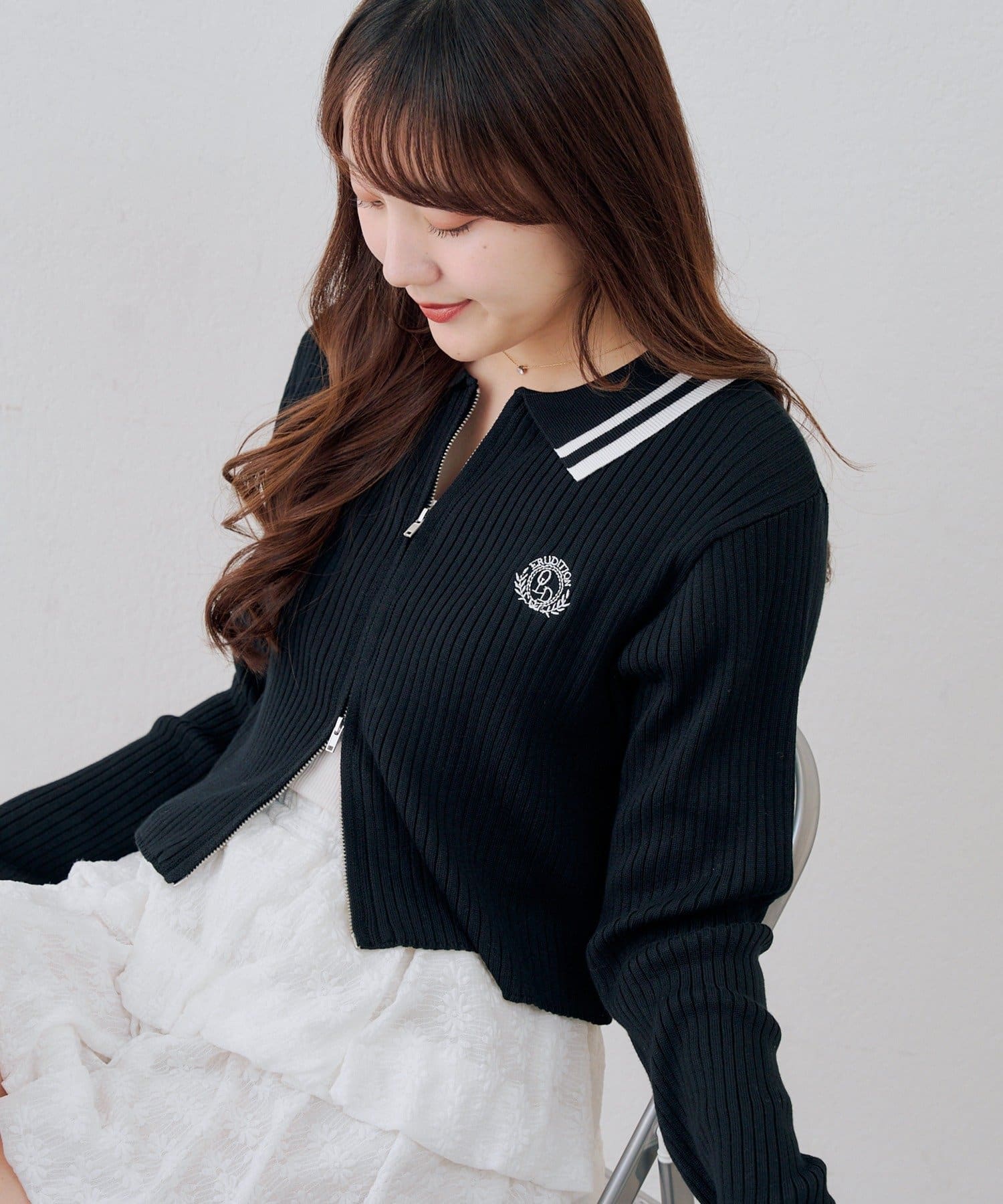 NICE CLAUP / OLIVE des OLIVE OUTLET(ナイスクラップ  / オリーブ デ オリーブ アウトレット) 【Another Branch】ダブルZIPカーディガン