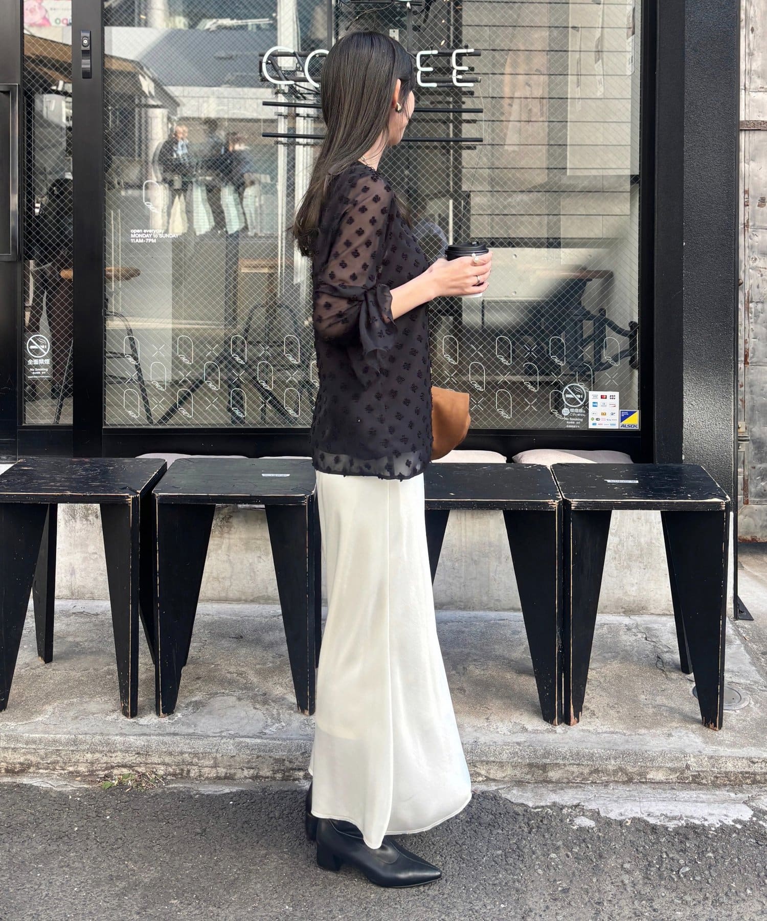 LARUTA(ラルータ) [Yurie企画］フラワードット柄ジャガードシアーブラウス