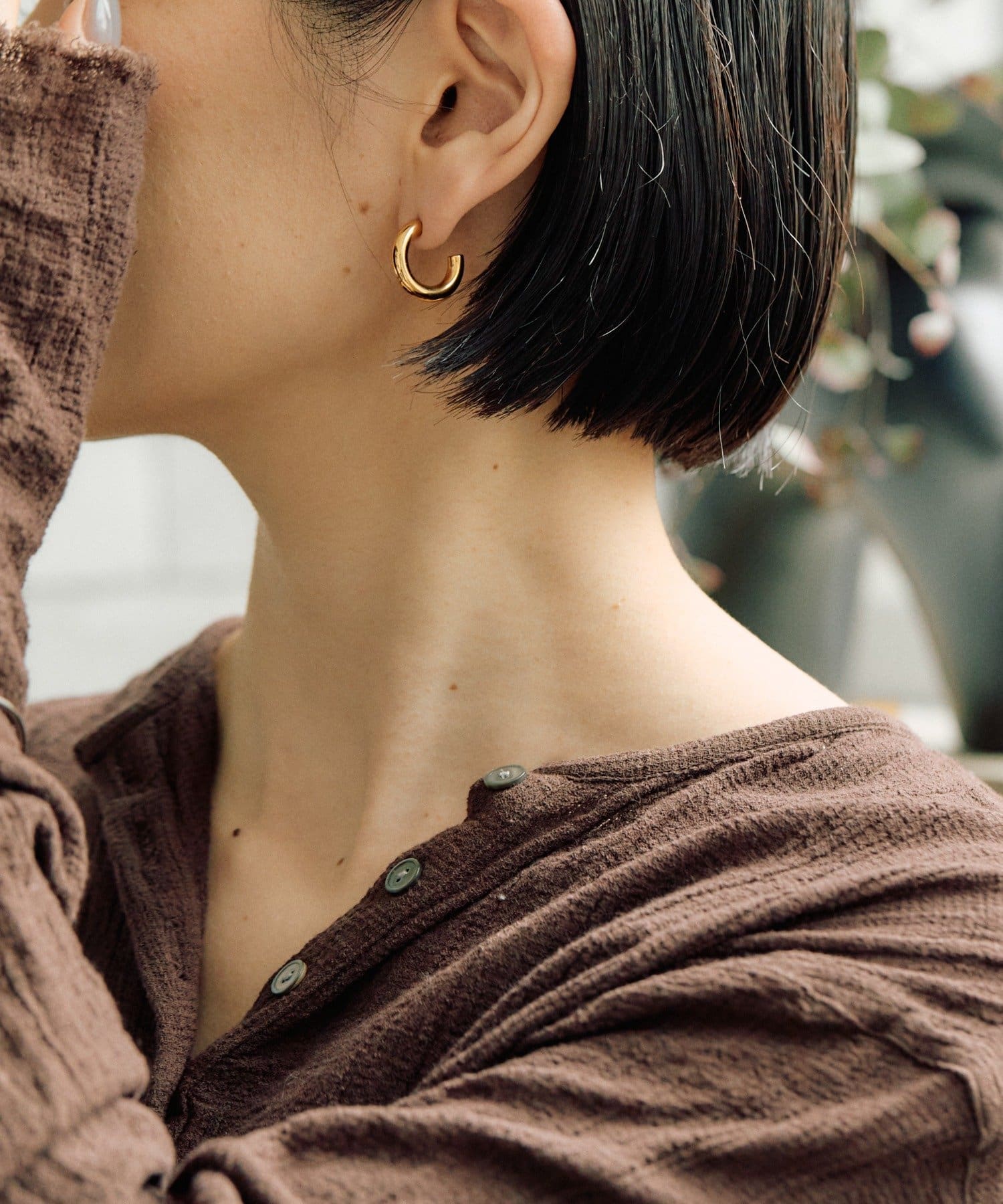 ear PAPILLONNER(イア パピヨネ) 《金属アレルギー対応/ステンレス》20㎜フープピアス