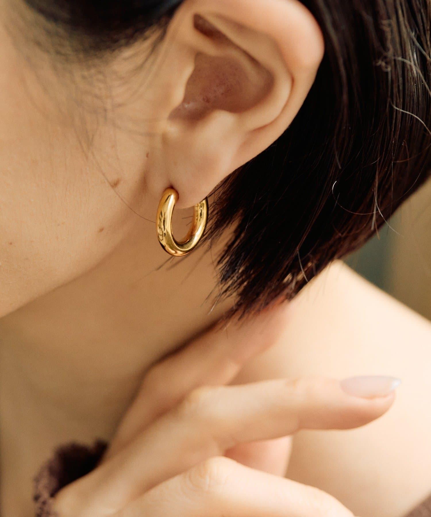 ear PAPILLONNER(イア パピヨネ) 《金属アレルギー対応/ステンレス》20㎜フープピアス