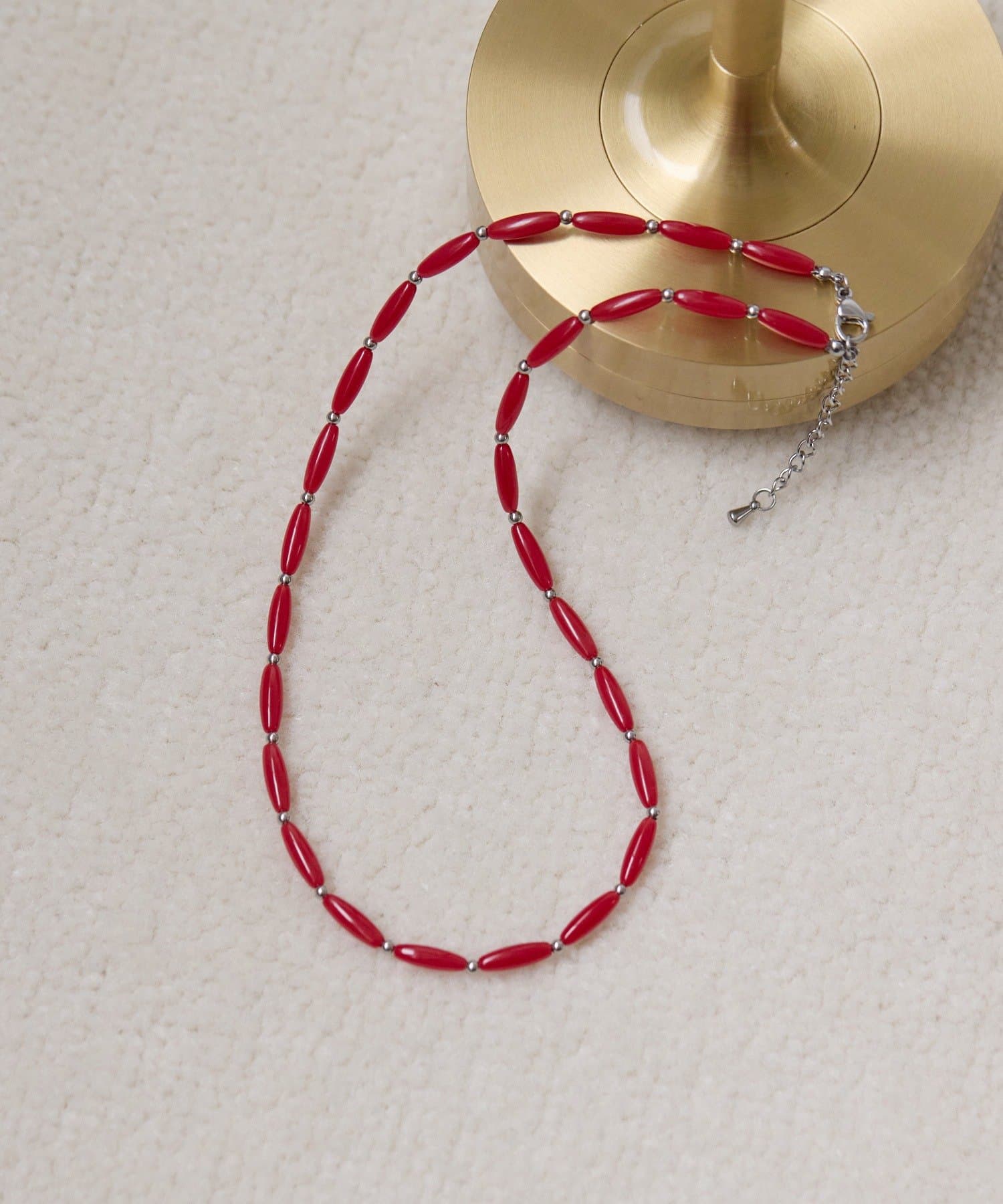 ear PAPILLONNER(イア パピヨネ) 《WEB限定/金属アレルギー対応/ステンレス》ロングビーズネックレス