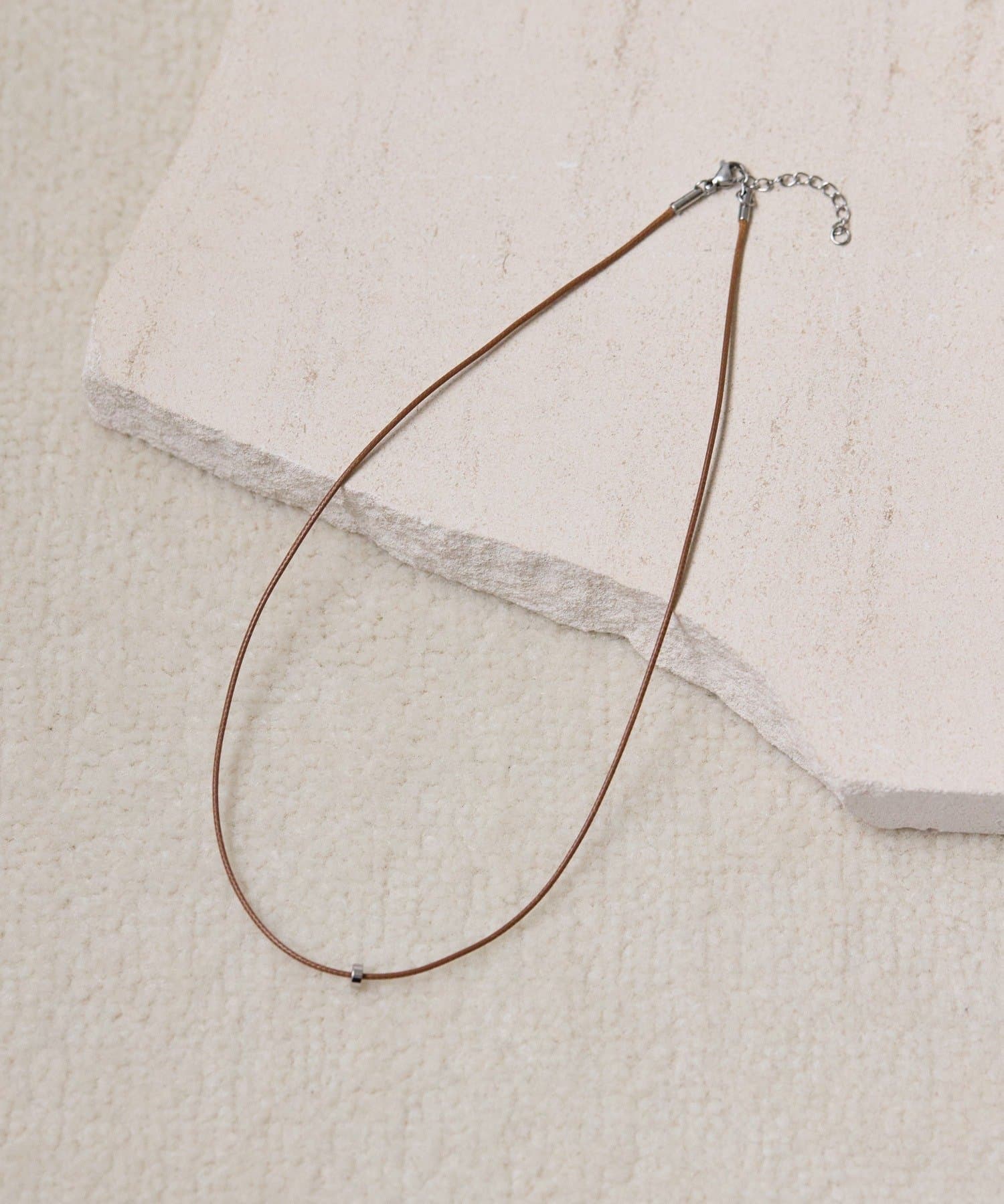 ear PAPILLONNER(イア パピヨネ) 《金属アレルギー対応/ステンレス》ワンポイントロープネックレス