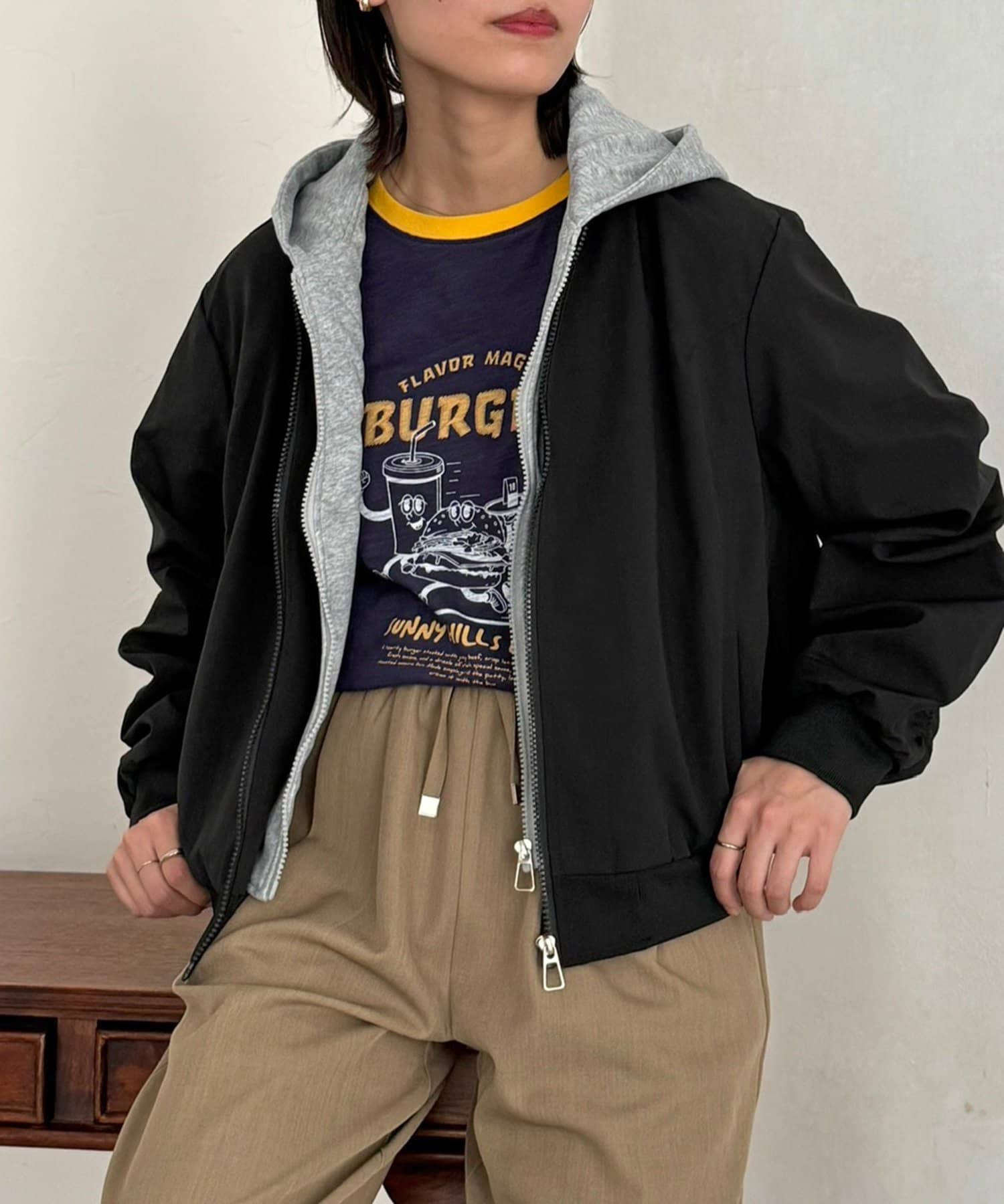 CPCM(シーピーシーエム) フェイクレイヤードブルゾン