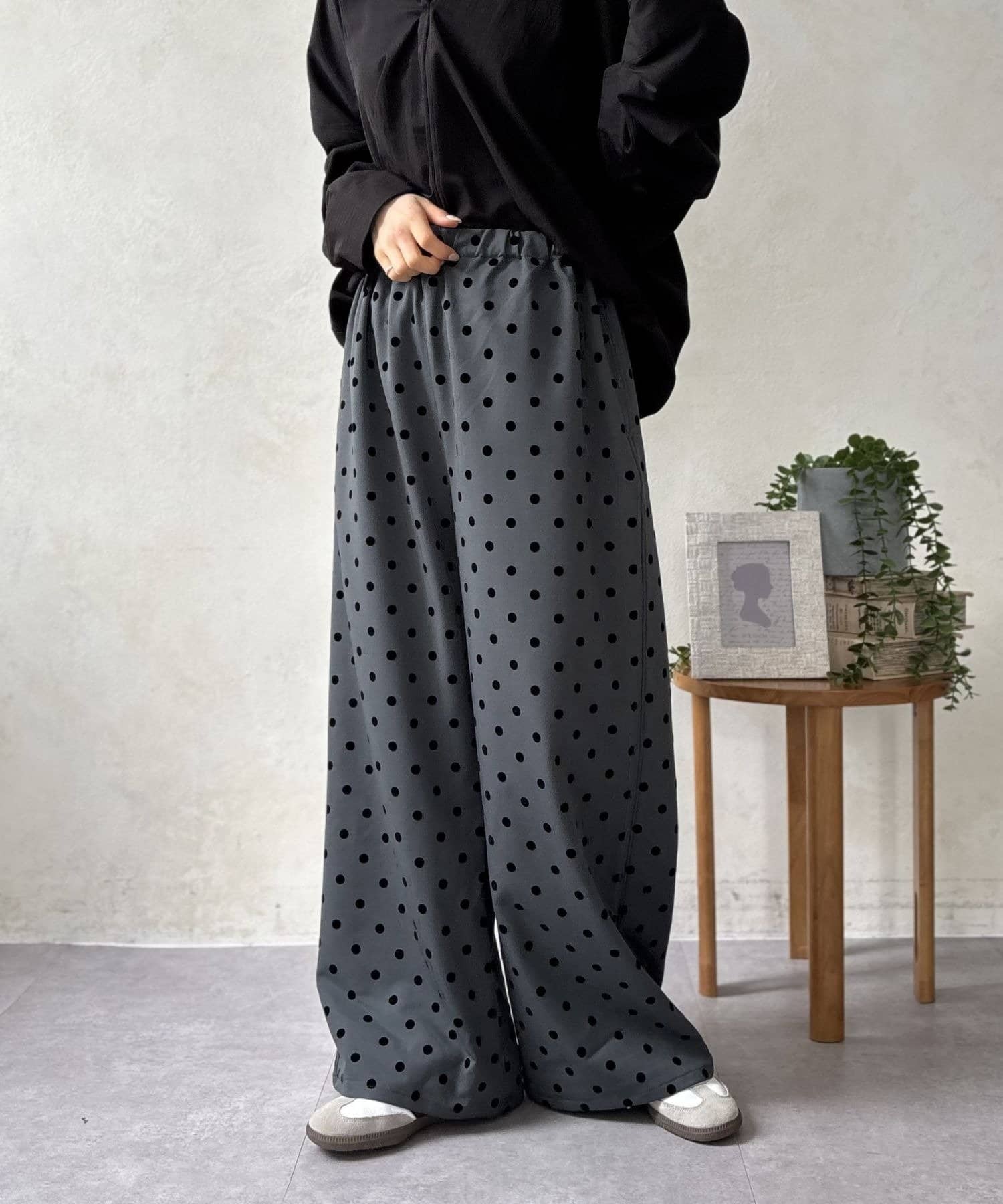 LOCUST(ローカスト) 【一枚で脱マンネリ】水玉フロッキーパンツ