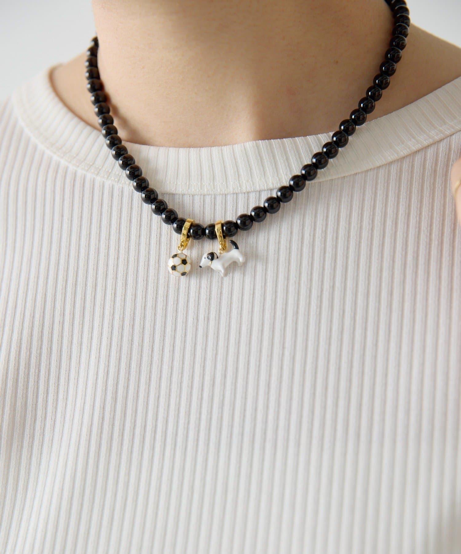 ear PAPILLONNER(イア パピヨネ) 《WEB＆一部店舗限定》2チャーム付きパールネックレス