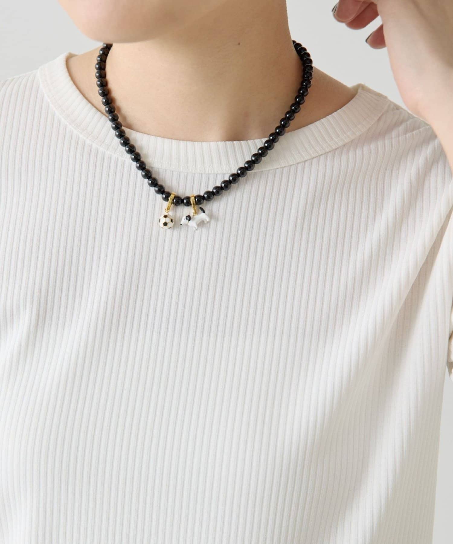 ear PAPILLONNER(イア パピヨネ) 《WEB＆一部店舗限定》2チャーム付きパールネックレス