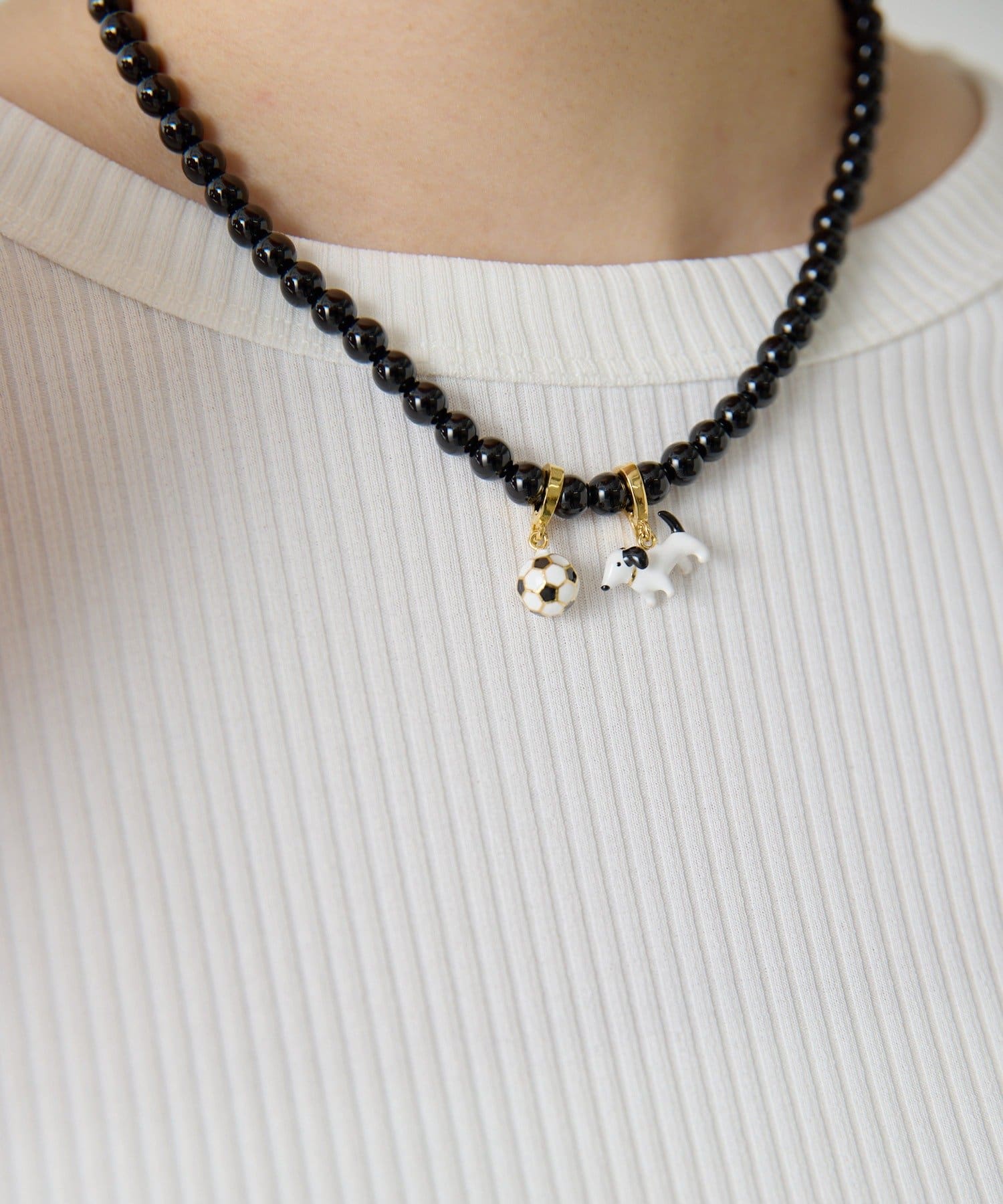 ear PAPILLONNER(イア パピヨネ) 《WEB＆一部店舗限定》2チャーム付きパールネックレス